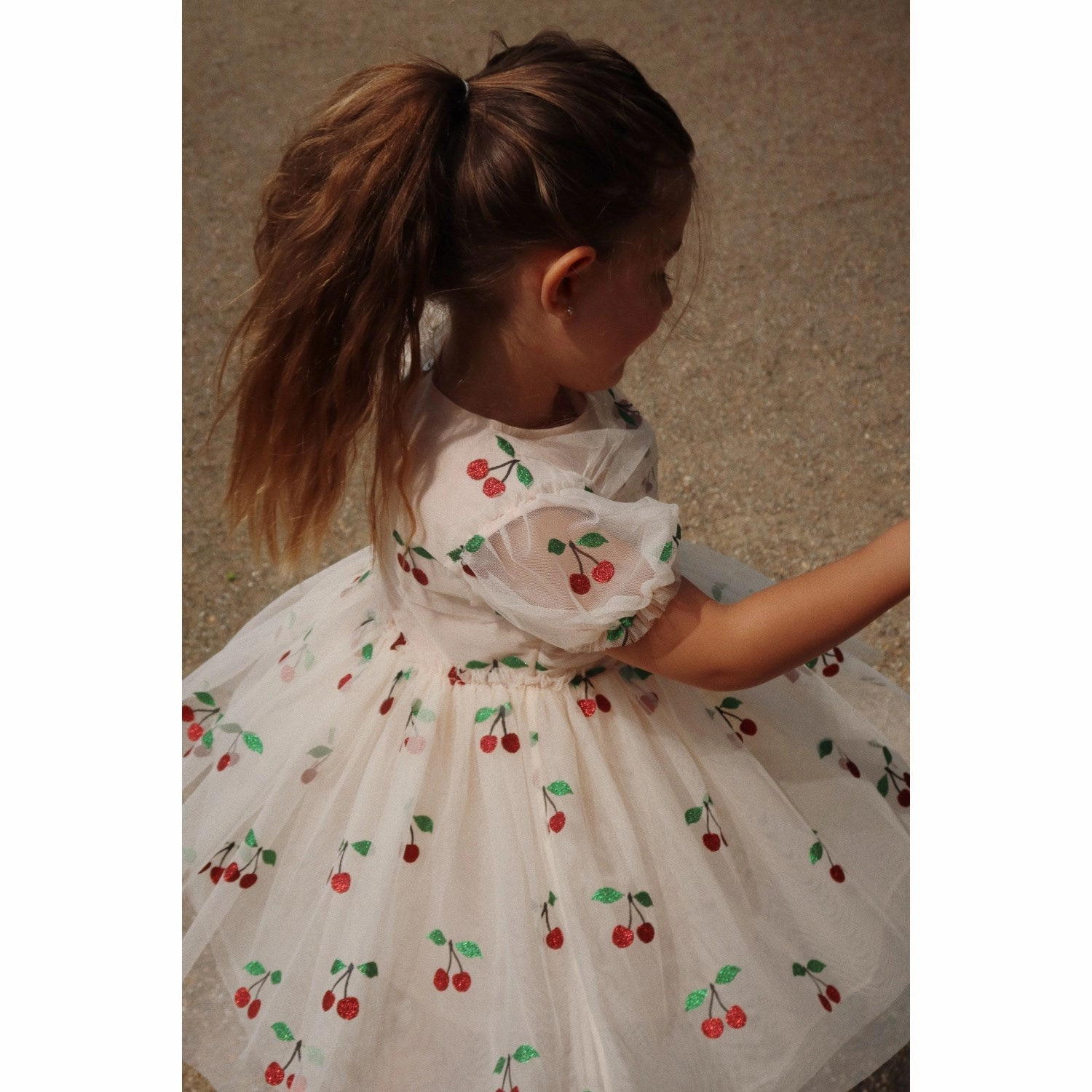 Konges Sl?jd Ma Grande Cerise Glitter Tullie Dress Silk Air