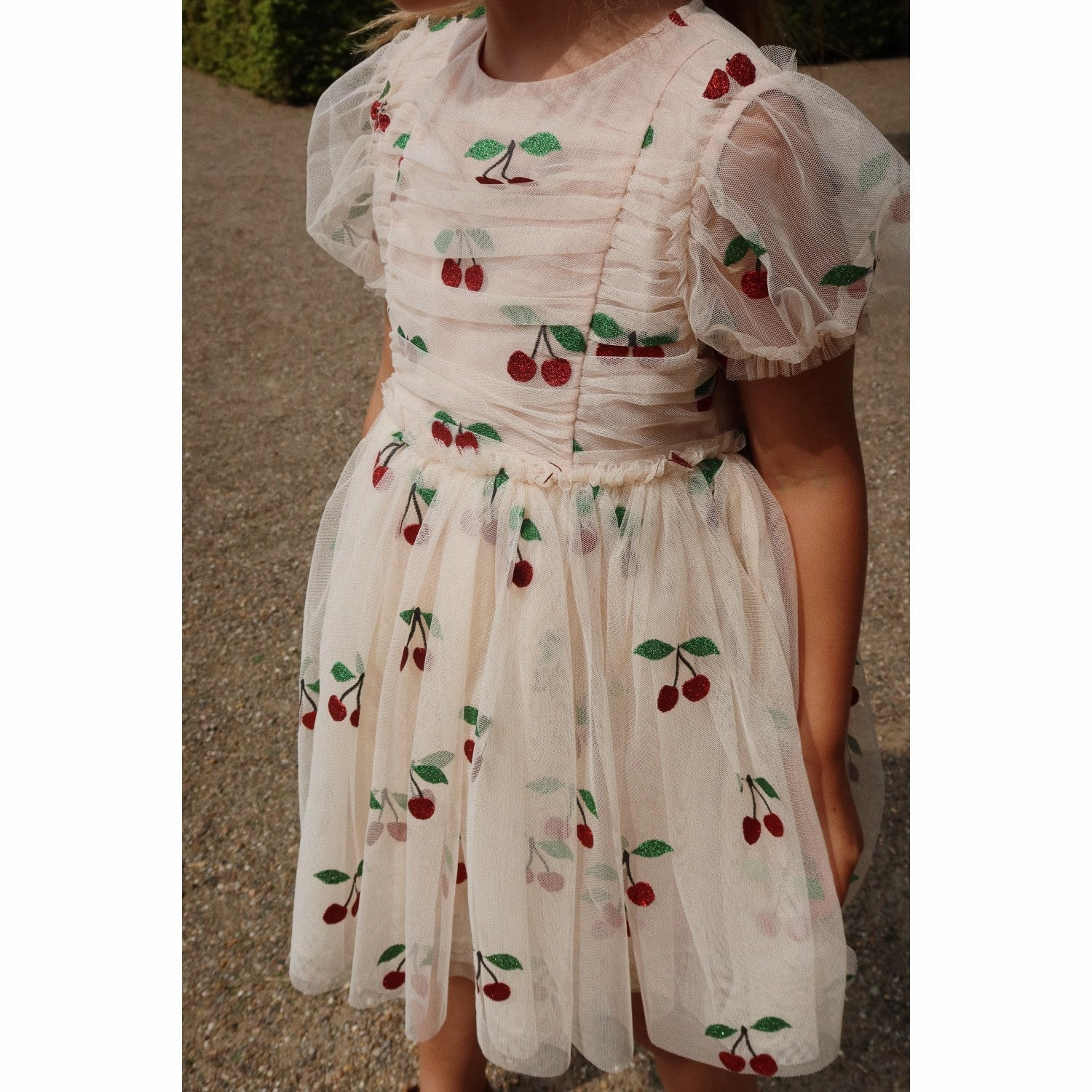 Konges Sl?jd Ma Grande Cerise Glitter Tullie Dress Day Outfit Refined fit