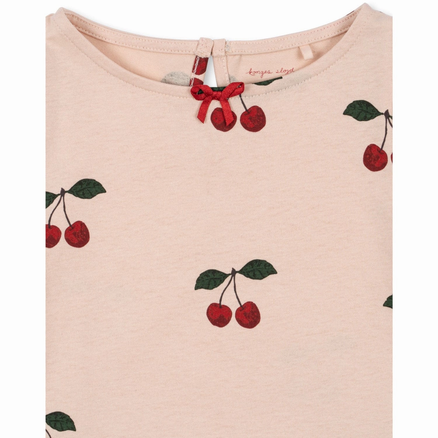 Konges Sl?jd Ma Grande Cerise Peony Drey Dress Gots Asymmetric-Neck Nordic Plain