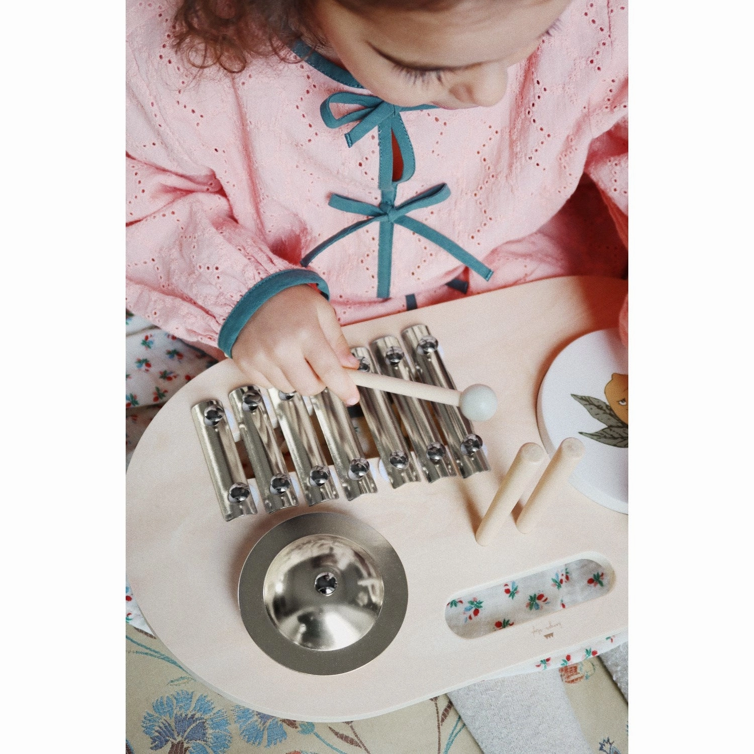 Party outfit Warm Layers Konges Sl?jd Mellow Rose Rilla Bow Shirt