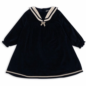 Konges Sl?jd Navy Blazer Matelot Dress Gots Compressible Silky Movement