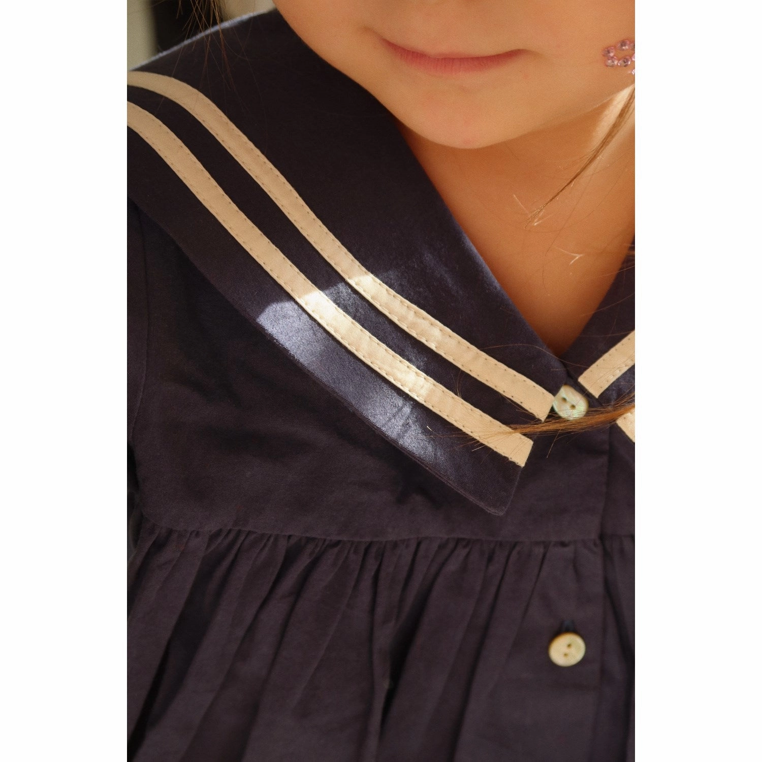 Feminine flowing piece Konges Sl?jd Navy Blazer Sailor Dress Gots