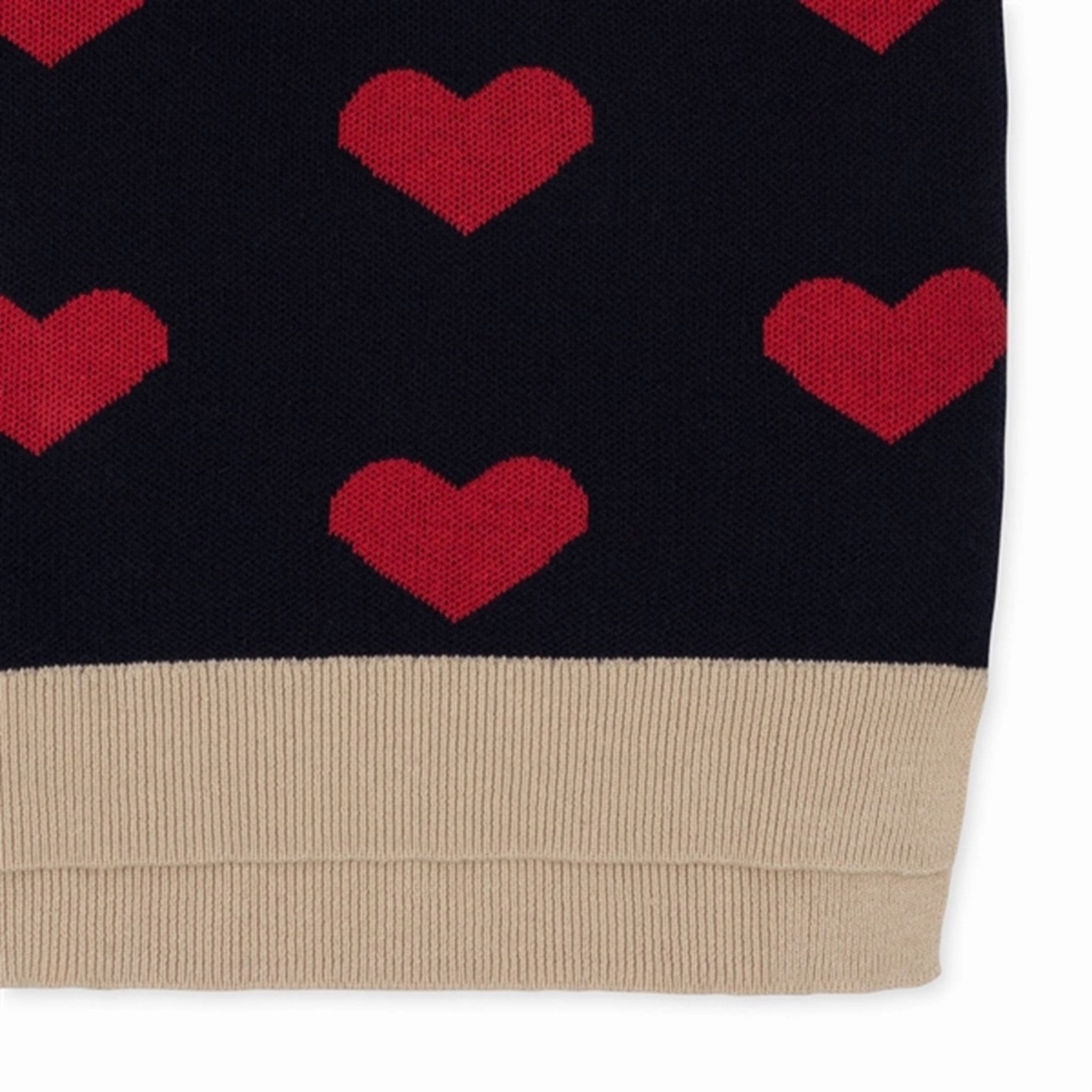 Gentle Aesthetic Konges Sl?jd Navy Heart Lapis Knit Dress