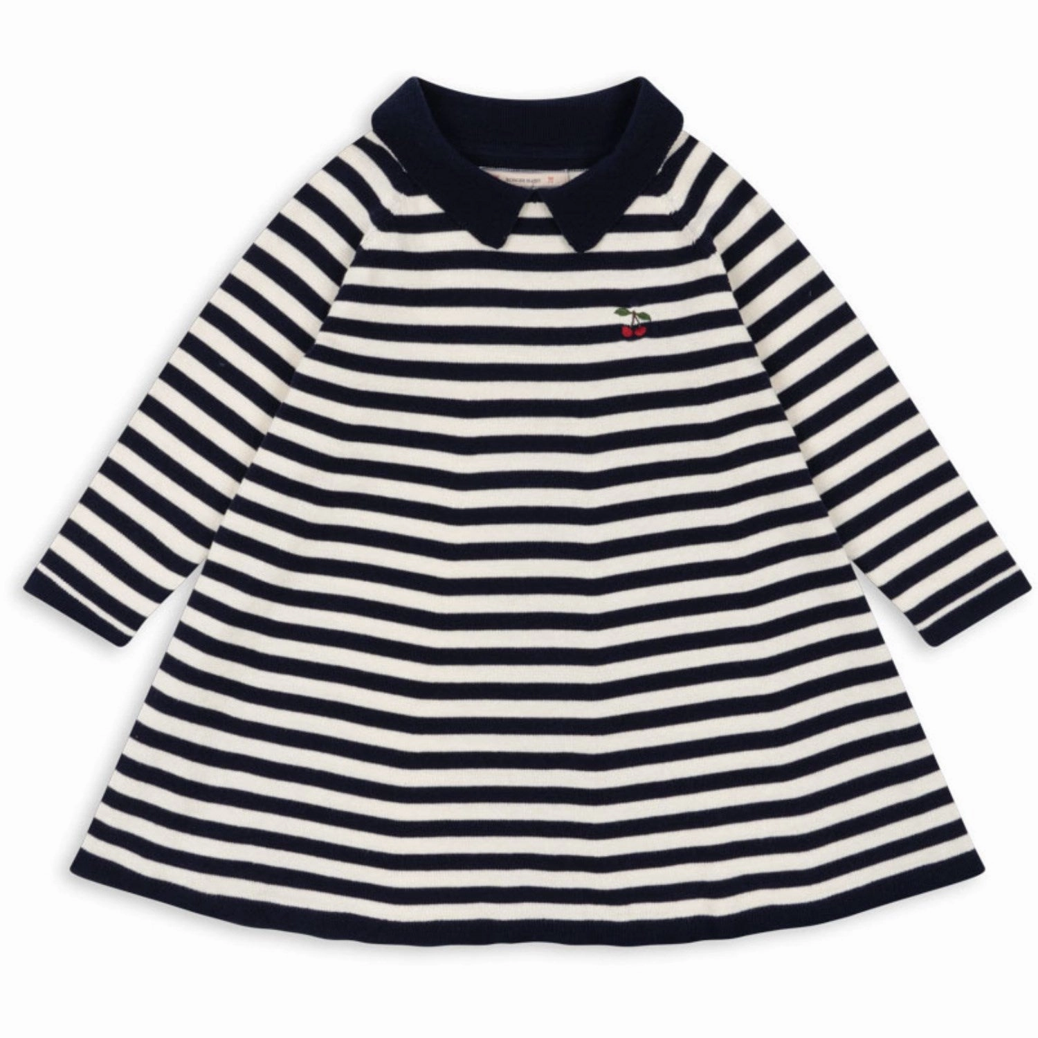 Comfy Design Sleek Design Konges Sl?jd Navy Stripe Venton Knit Dress Gots