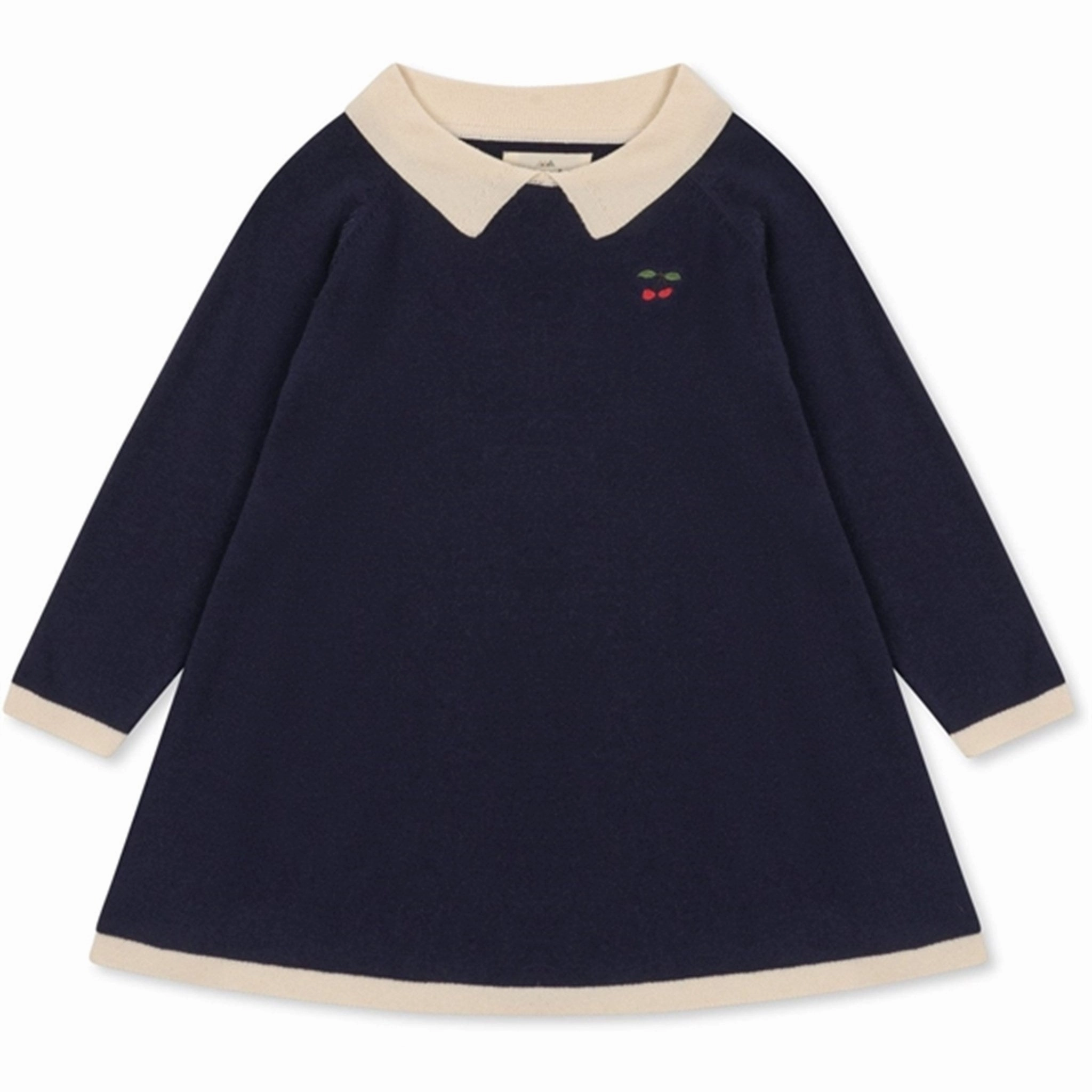 Konges Sl?jd Navy Venton Knit Dress Stretch-Recovery Effortless Touch