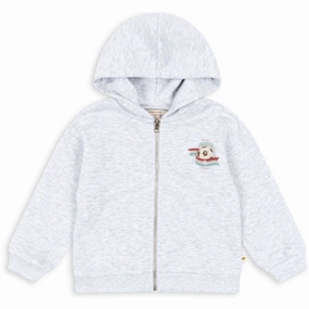 Konges Sl?jd Off White Melange Lou Hoodie Ocs Shiny Finish V neck