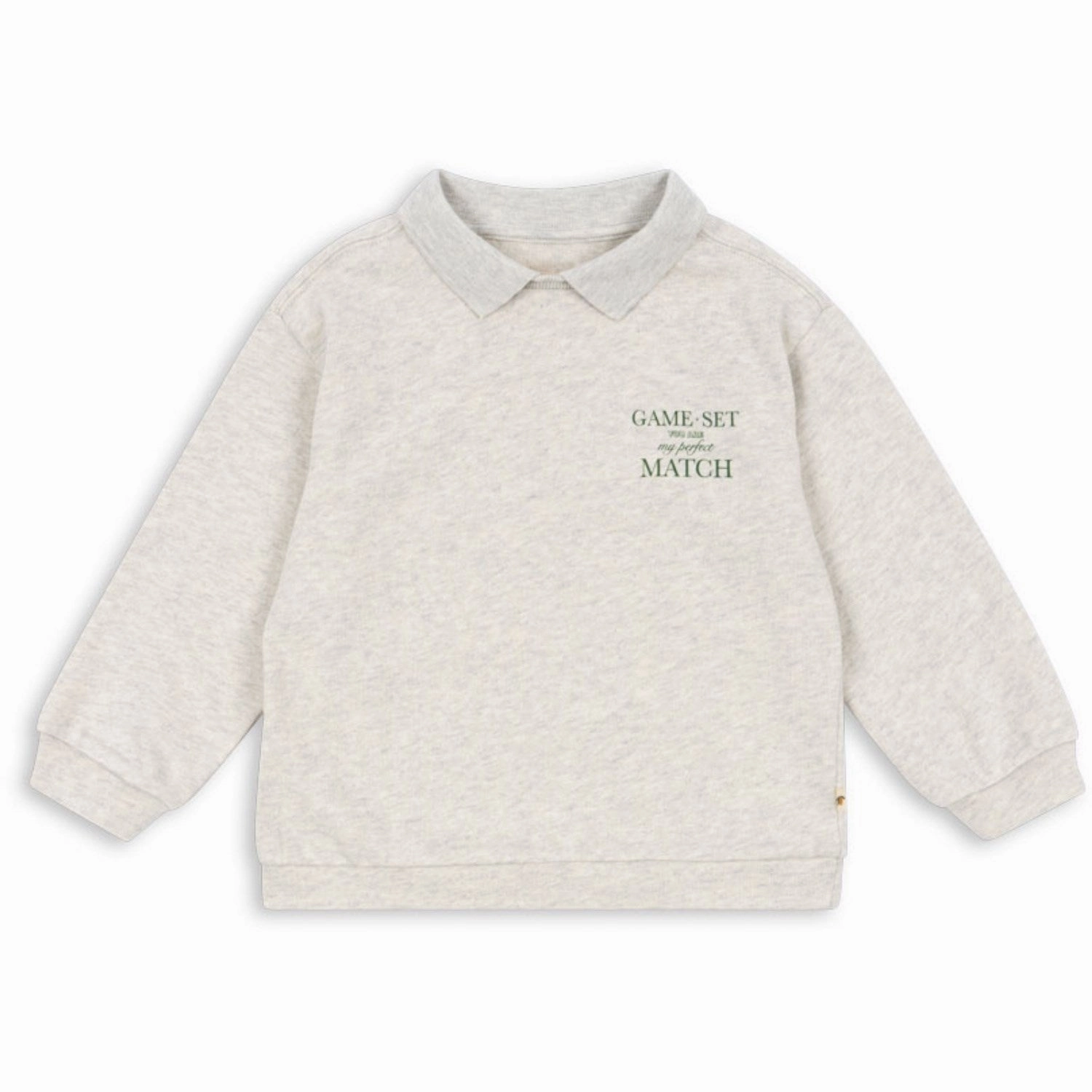 Button Down Collar Smart Office Konges Sl?jd Off White Melange Spotty Ls Polo GOTS