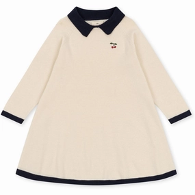 Crisp Texture Konges Sl?jd Off White Venton Knit Dress