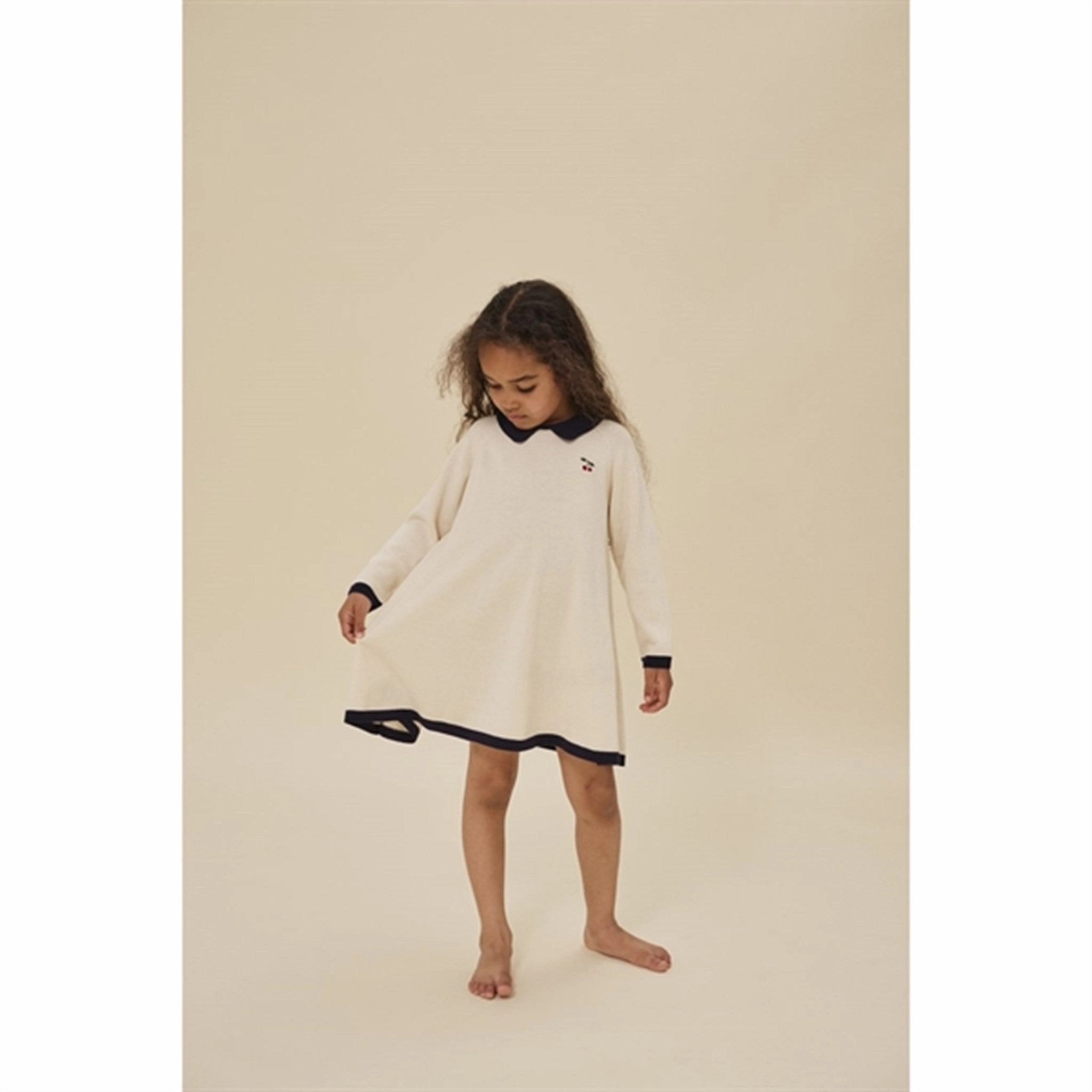 Konges Sl?jd Off White Venton Knit Dress Day Glow