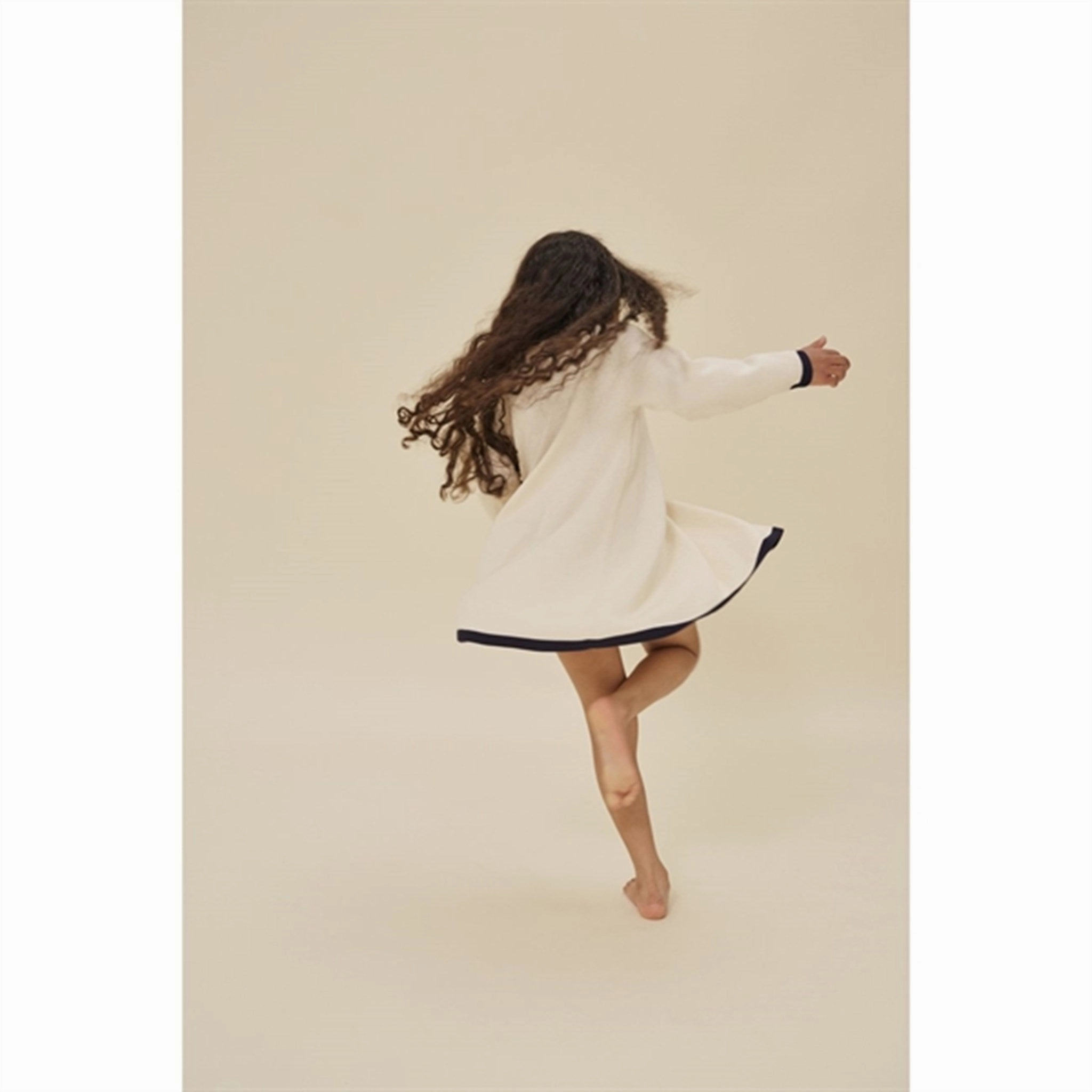 Konges Sl?jd Off White Venton Knit Dress Edgy Twist Button-front