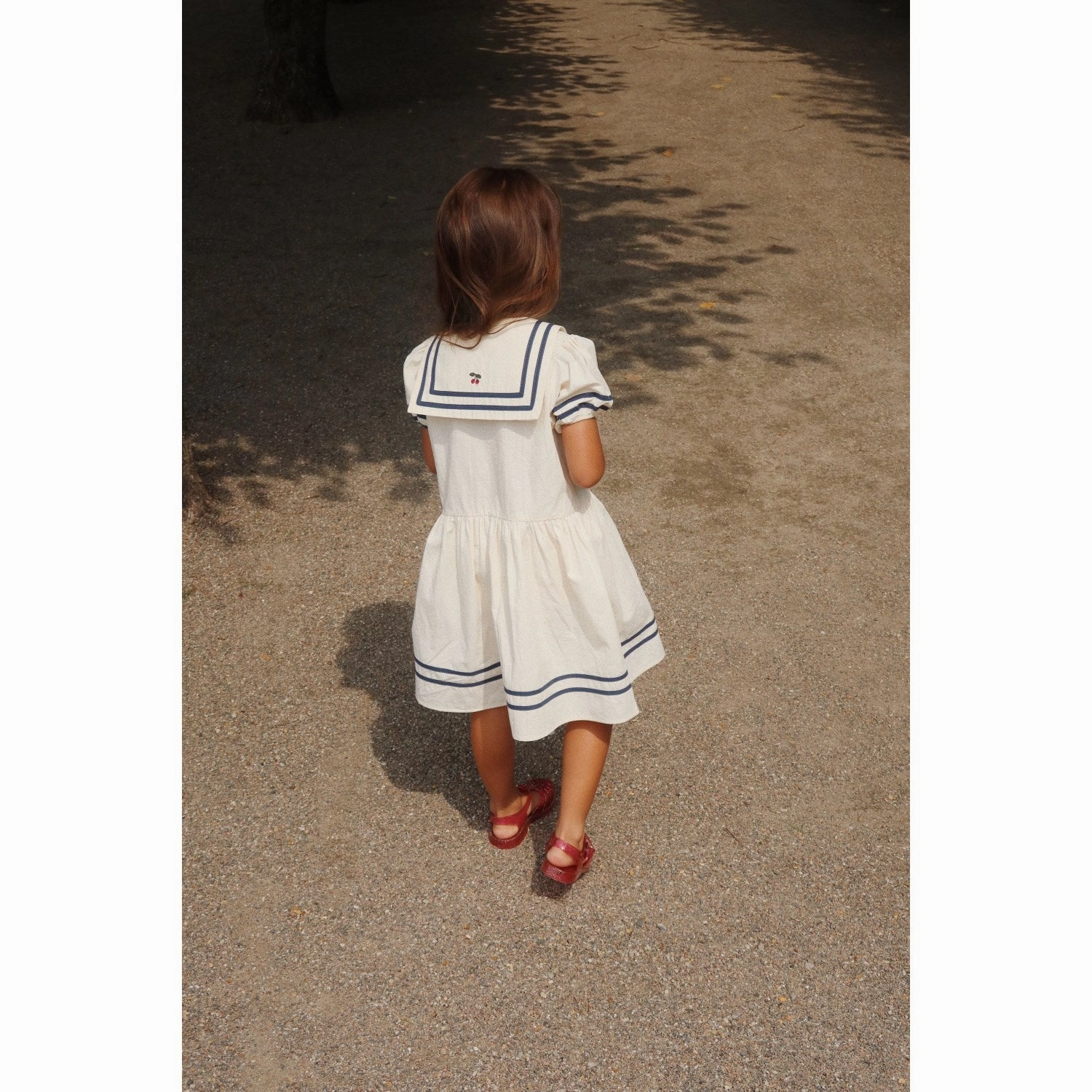 Konges Sl?jd Optic White Allie Sailor Dress Gots Shape Hug Vibrant Style