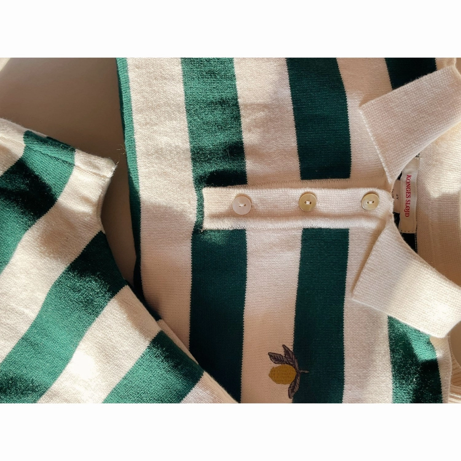 Relaxed Style YarnDyed Construction Konges Sl?jd Pine Grove Stripe Manis Knit Polo