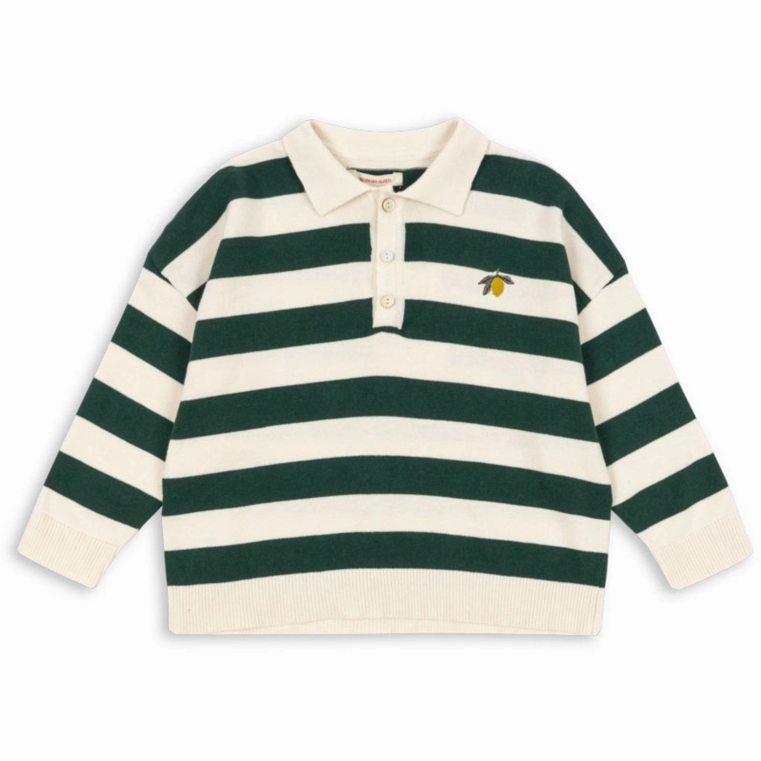 Breathable Material Konges Sl?jd Pine Grove Stripe Manis Knit Polo