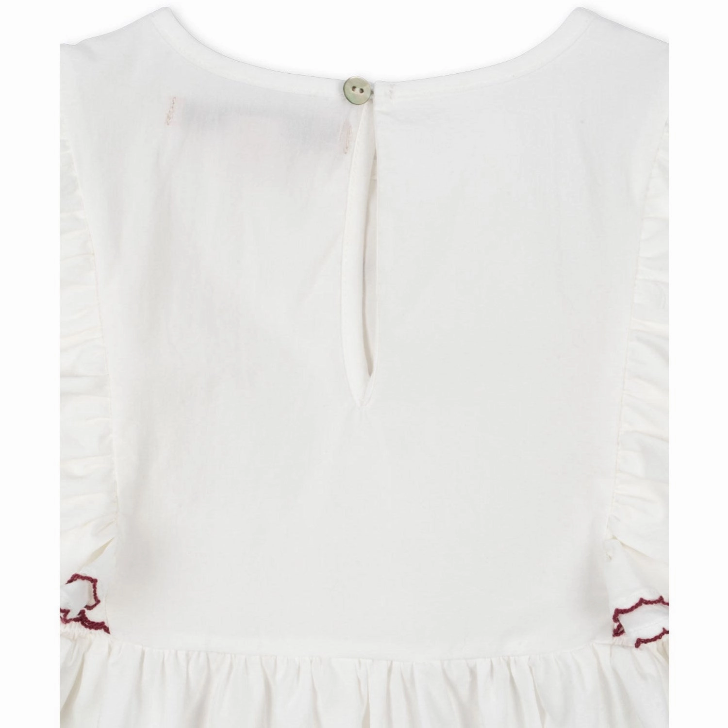 Konges Sl?jd Pure White Coeur Dress Gots All-Day Fit Textured Layers