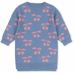 Konges Sl?jd Purple Impression Lapis Knit Dress GOTS New Mood Smooth Finish