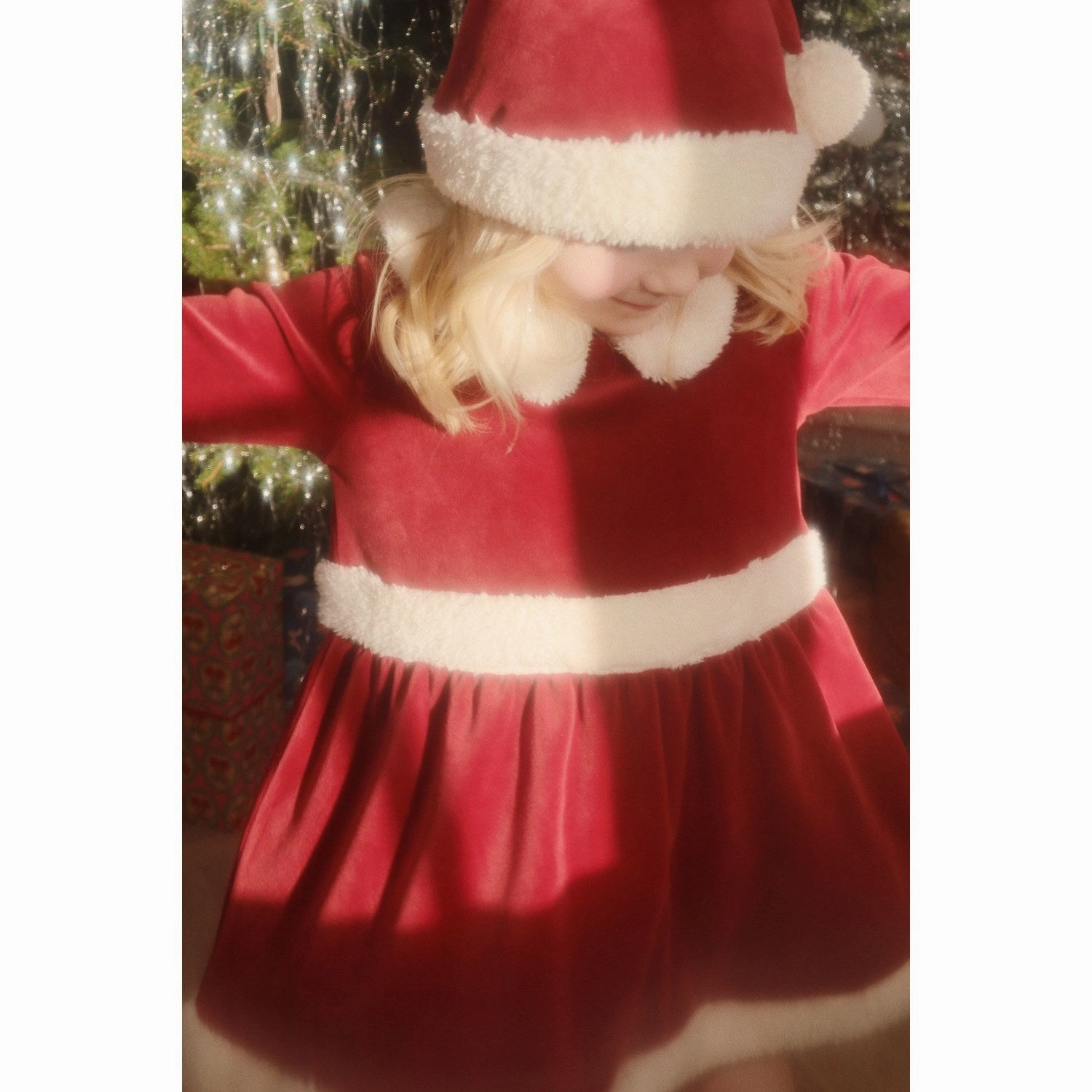 Konges Sl?jd Red Dahlia Christmas Dress Grs soft fit windproof