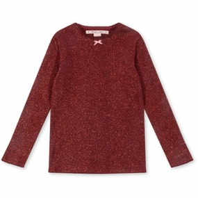 Winter Comfort Laser Cut Edge Detail Konges Sl?jd Red Dahlia Roli Blouse