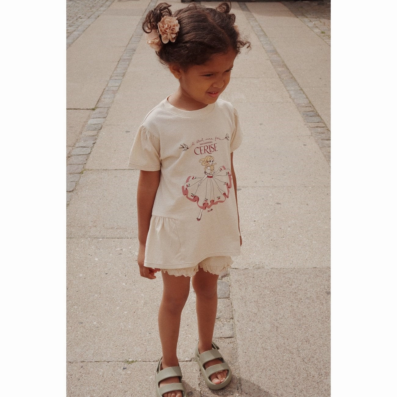 Playful Design Fashionable Comfort Konges Sl?jd Smoke Gray Famo Frill Set