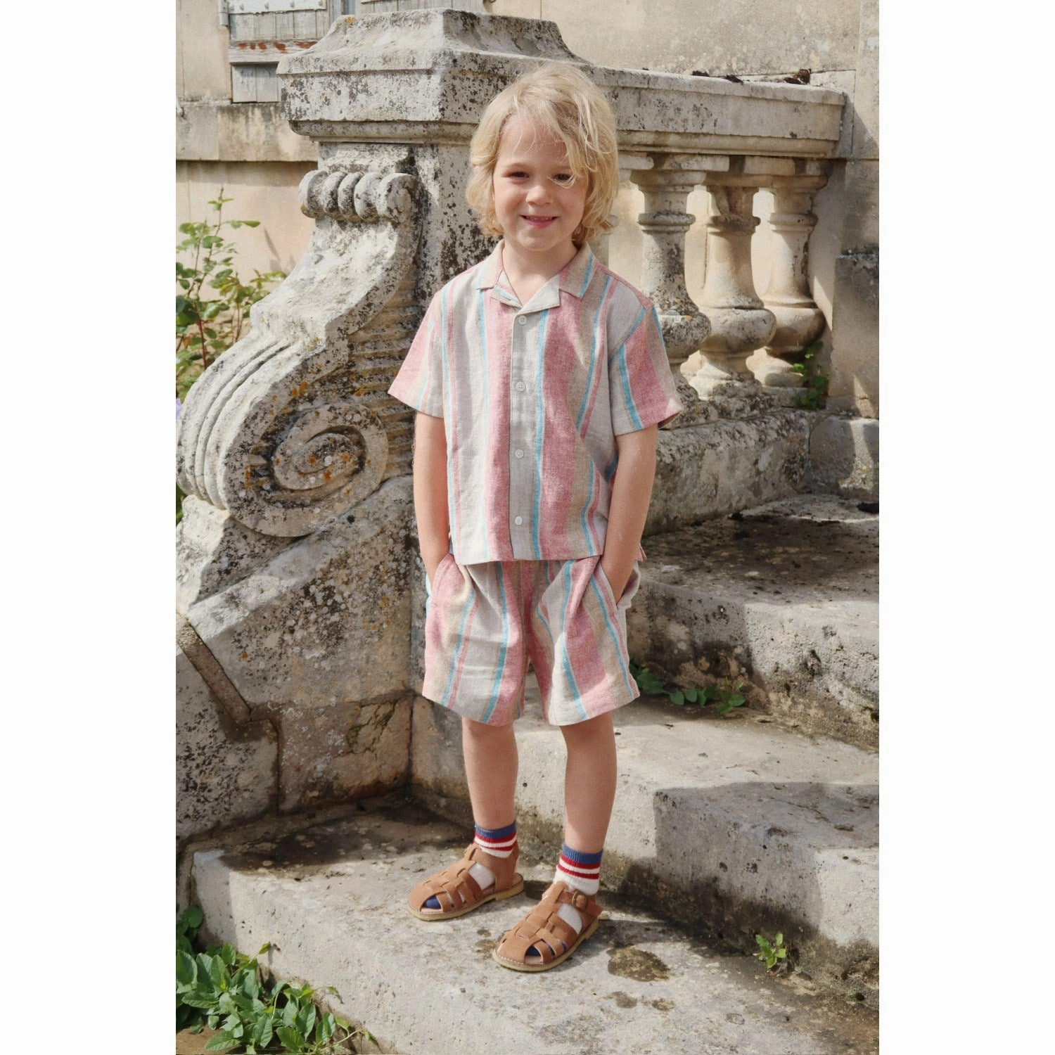 Konges Sl?jd Stan Stripe Venice Ss Shirt Smooth Stitch Pattern