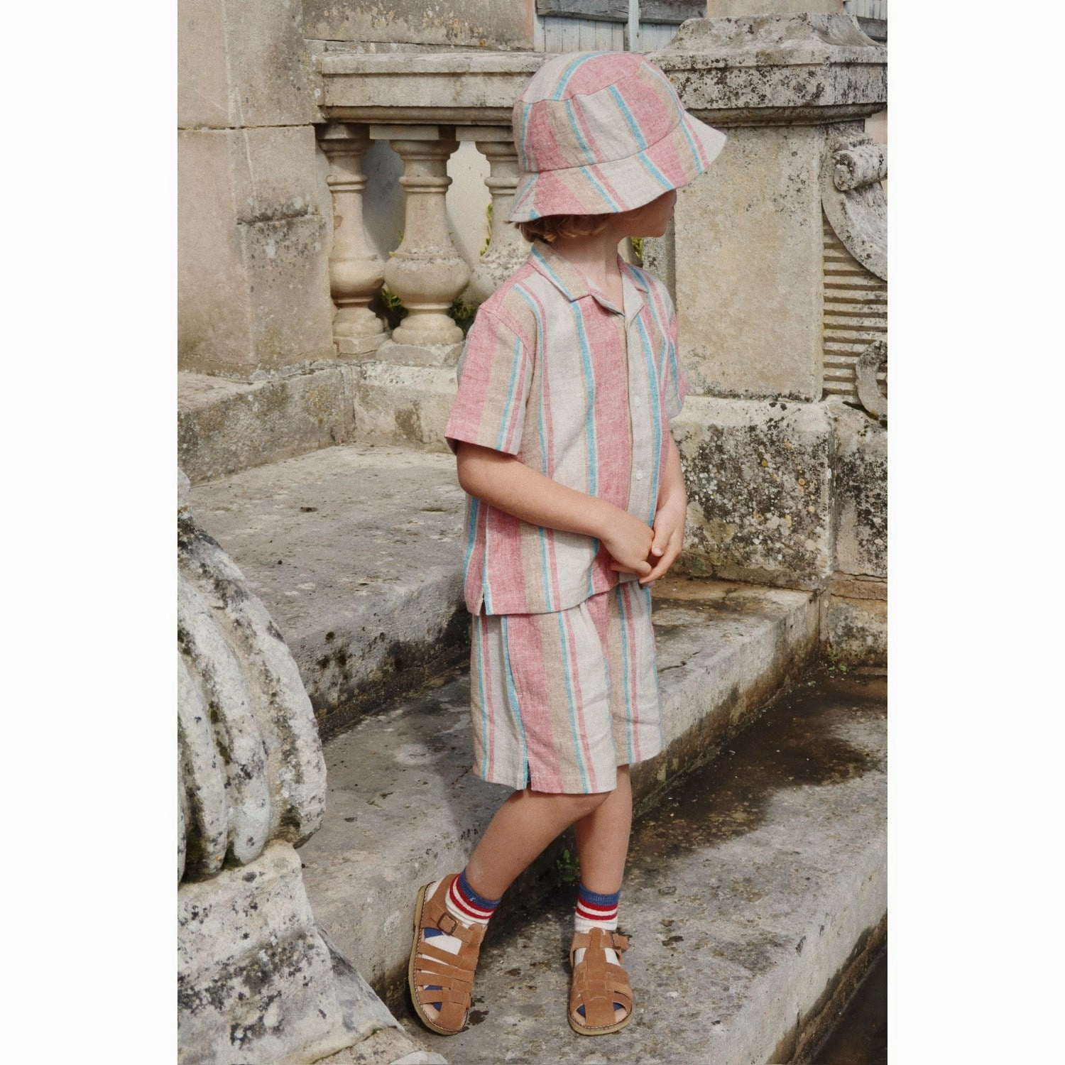 Konges Sl?jd Stan Stripe Venice Ss Shirt Flexible Movement Wardrobe Staple