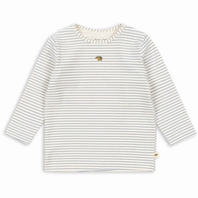 Unstructured Shoulder Modern Aesthetic Konges Sl?jd Stripe Bluie Basic Blouse GOTS