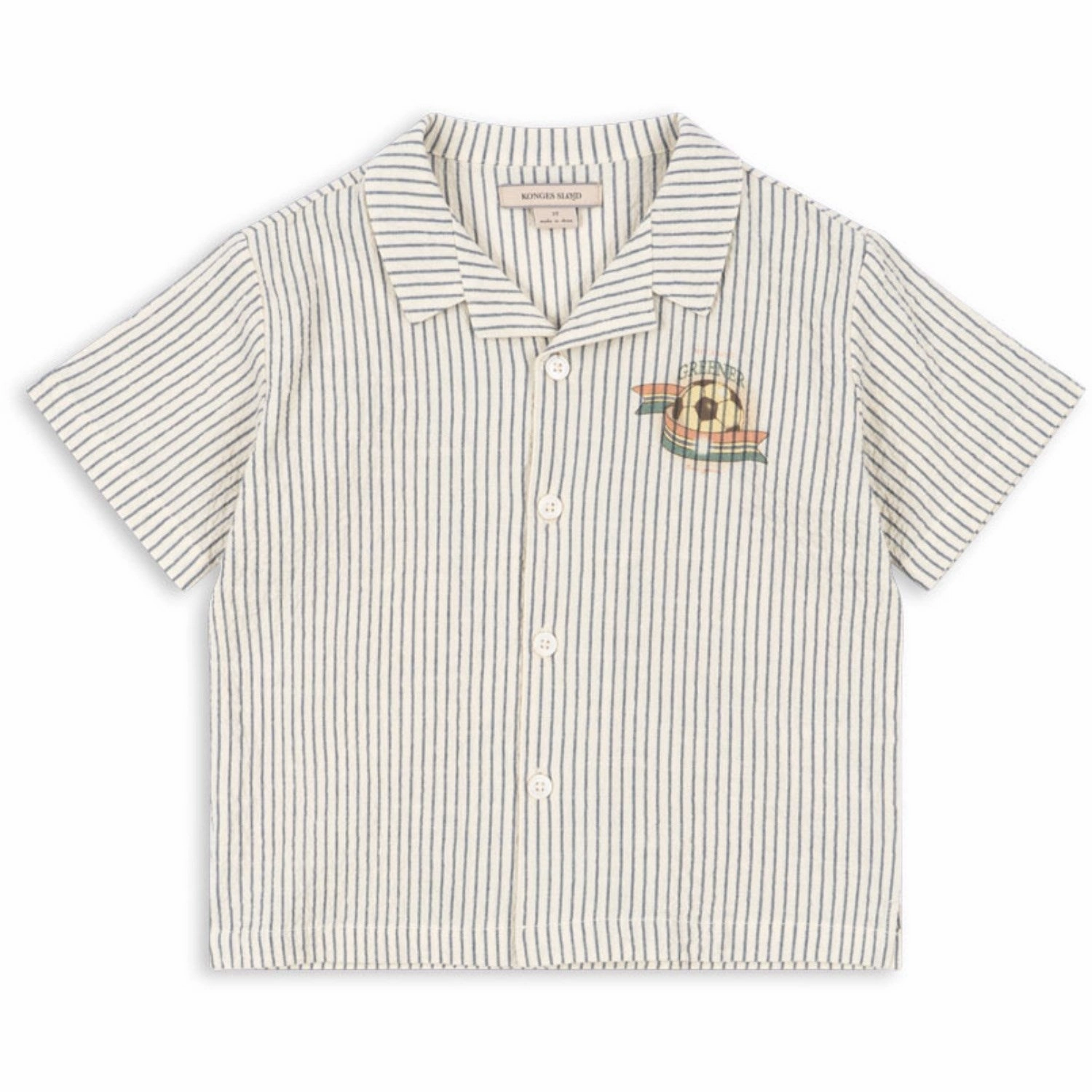 Konges Sl?jd Stripe Bluie Elliot Ss Shirt Gots Contemporary Look Teen Fashion