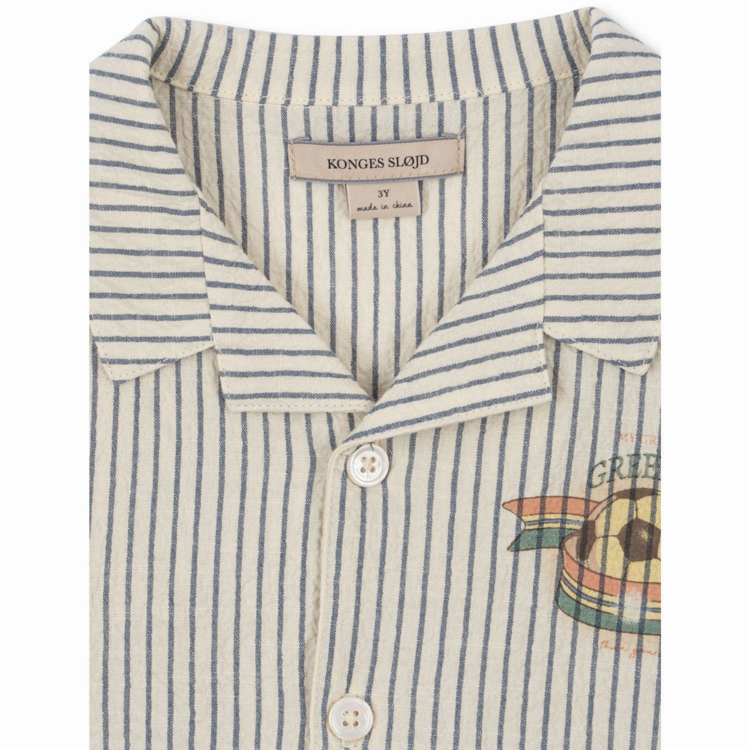 Konges Sl?jd Stripe Bluie Elliot Ss Shirt Gots Holiday Special Cultural Inspired