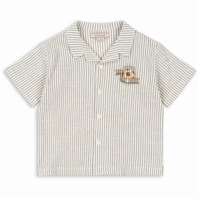 Konges Sl?jd Stripe Bluie Elliot Ss Shirt Gots Contemporary Look Teen Fashion