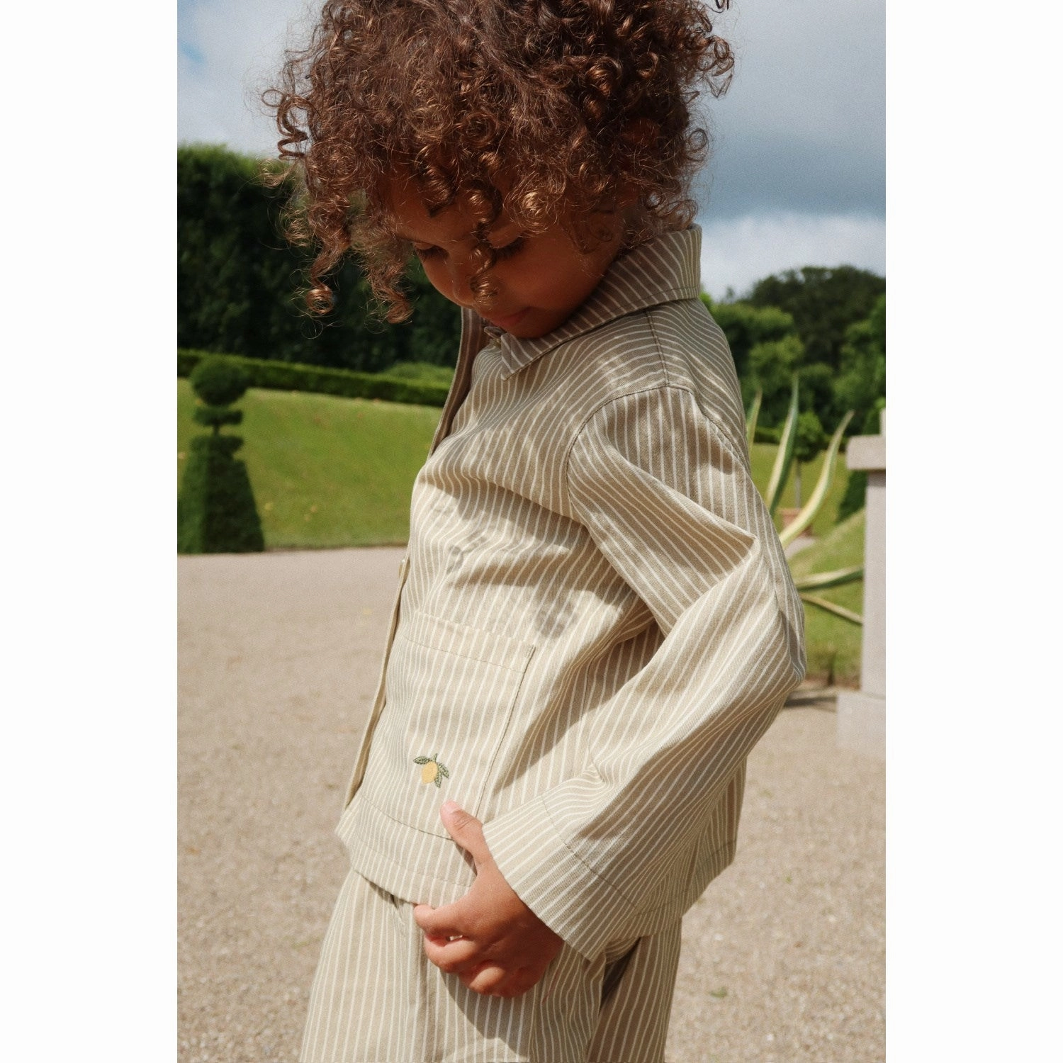 Konges Sl?jd Tea Stripe Frankie Over Shirt Gots Statement Piece Reinforced Side Vents