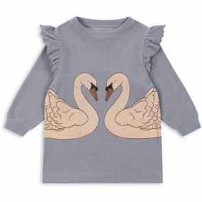 Konges Sl?jd Tradewinds Itty Frill Dress Texture Blend Cafe Vibe