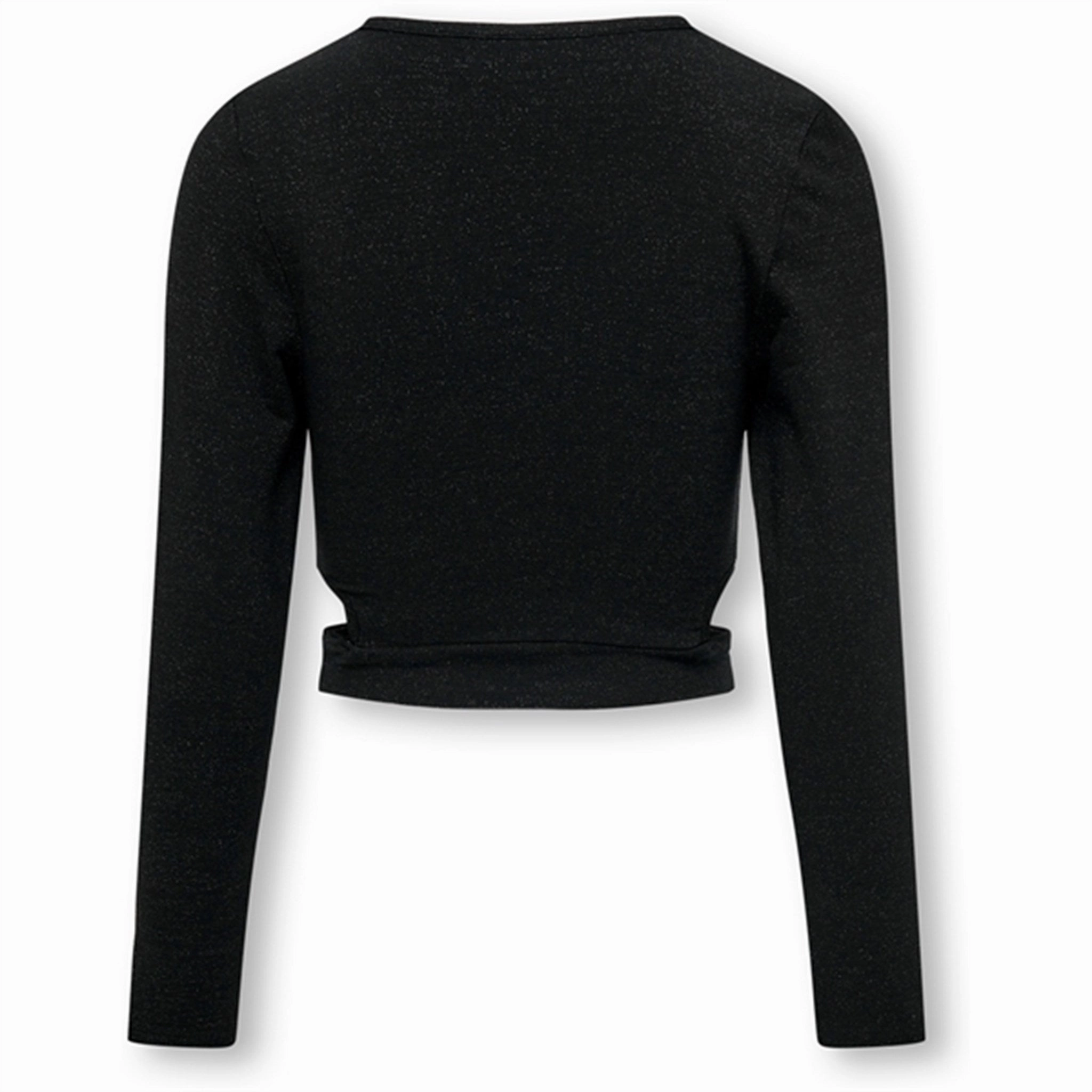 Kids ONLY Black Roma Side Cut Out Top Smooth Stitch Pattern Seasonal Fashion