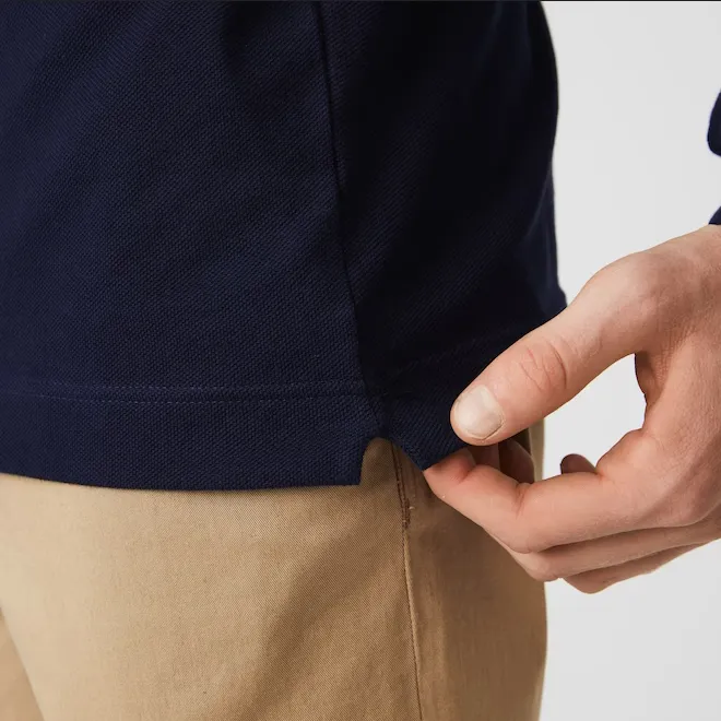 High-End Look Golf Tournament Lacoste Polo da uomo manica lunga in pitit piqu?? tinta unica YH9521 00 166 blu navy