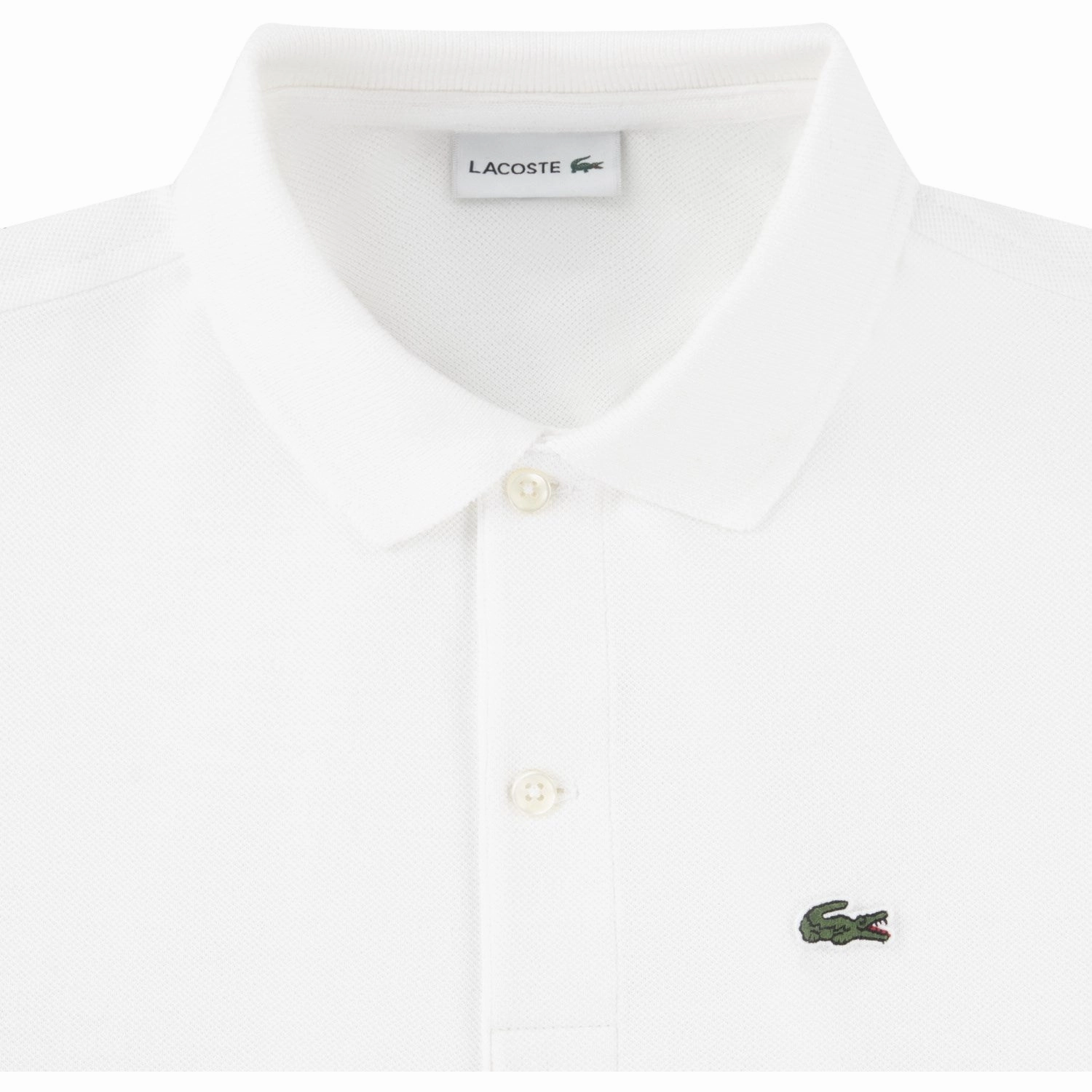 ZeroIrritation Seams LACOSTE Blanc Non-Organic Petit Pique Polo