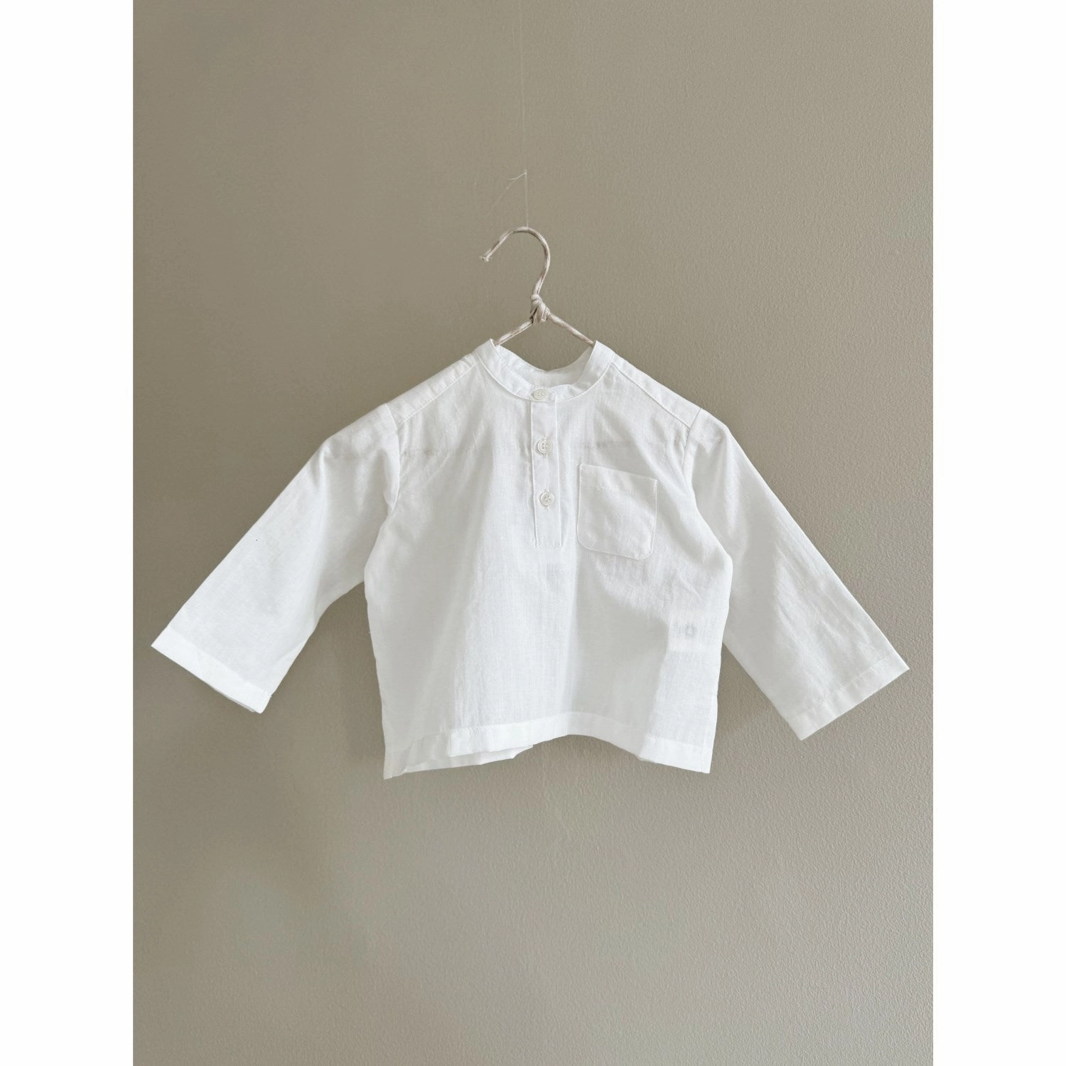 Durable Button Closures Errand Ready Lalaby Carlton Shirt Baby - White