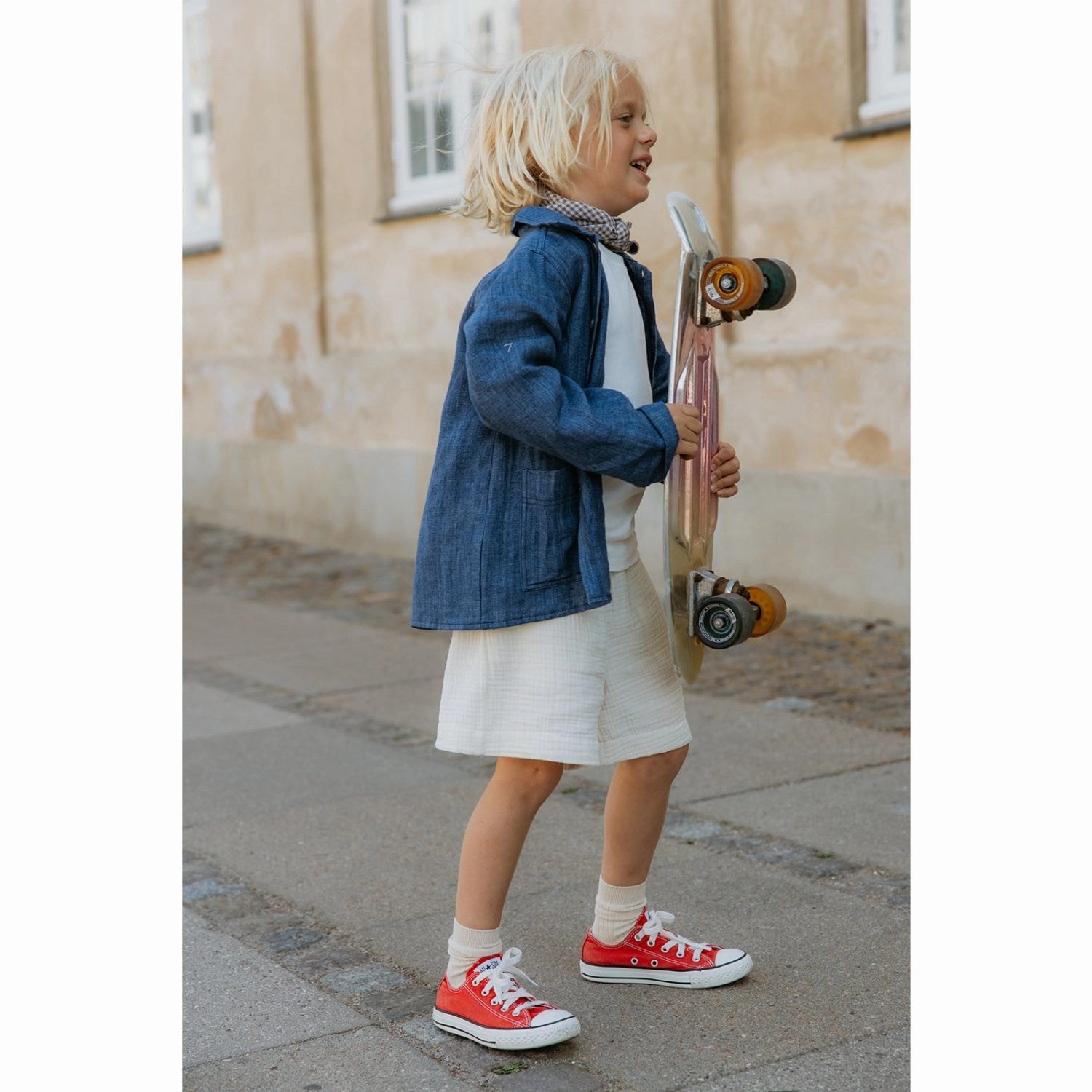 Embellished Neckline Lalaby Denim Blue Samson Overshirt