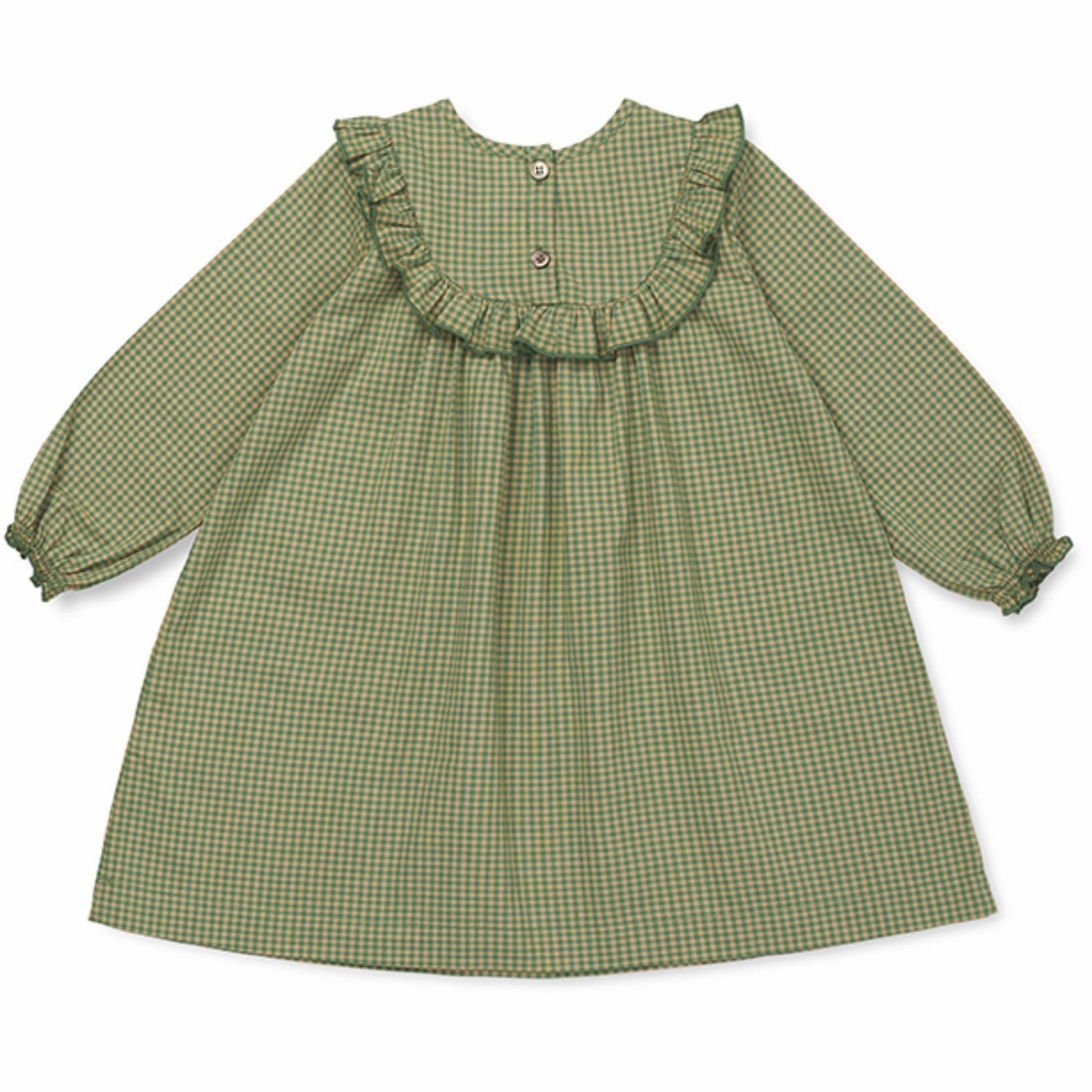 Lalaby Green Check Noey Dress Baby Fall Tone