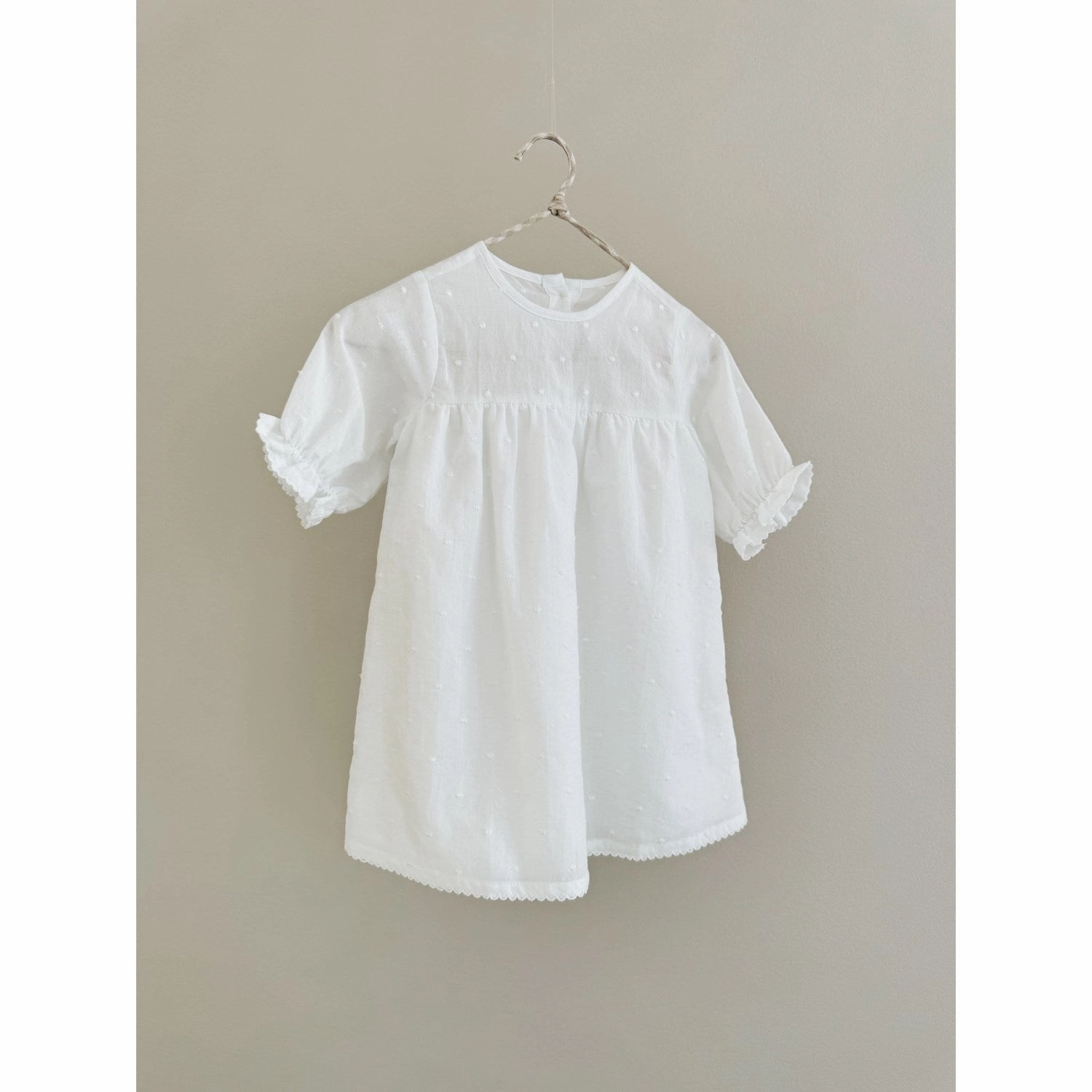Lalaby Lilibeth Dress (Baby) - White Dot Evening-Wear Travel Staple