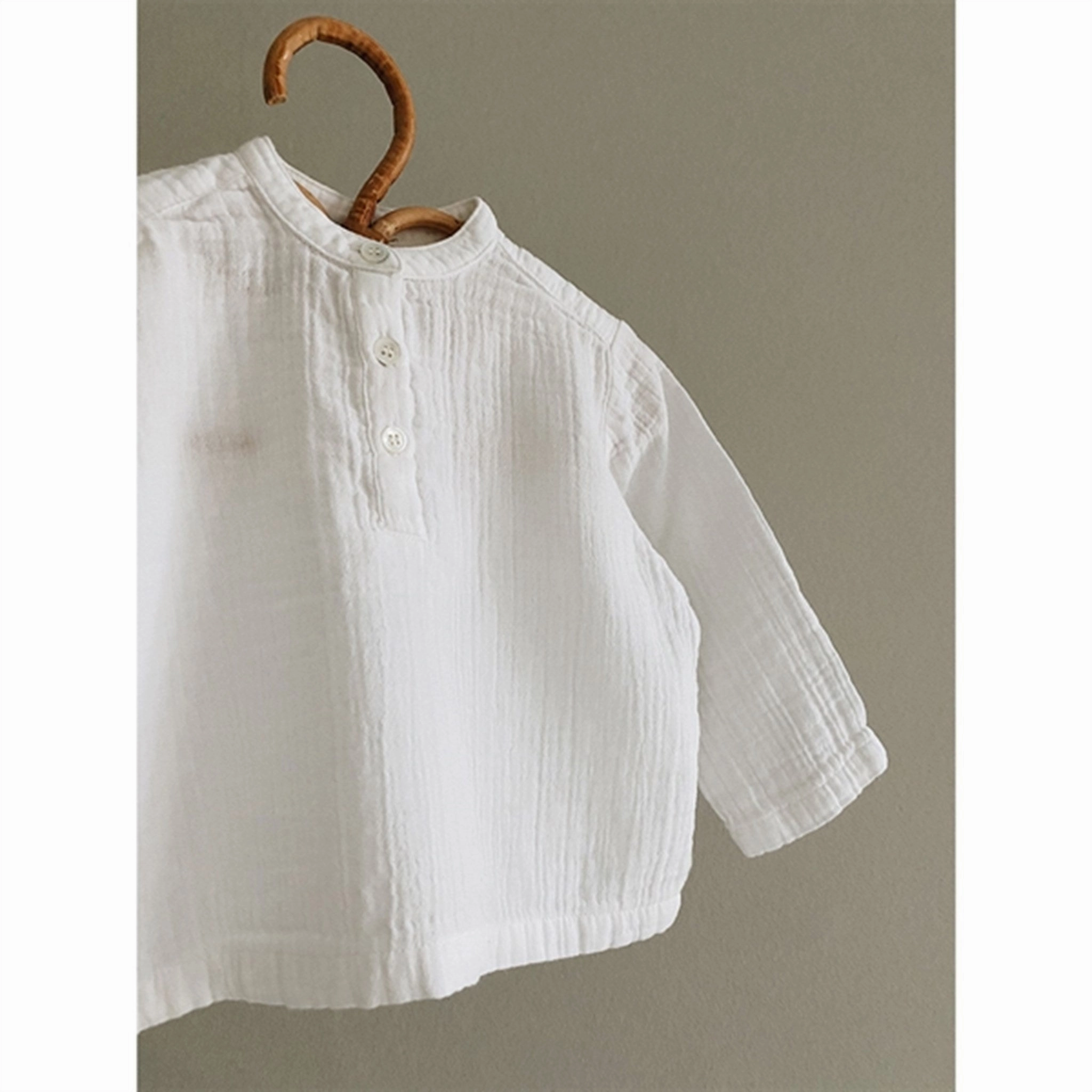 Anniversary Celebration Adjustable Cuff Closure lalaby Natural white Carlo Shirt Baby