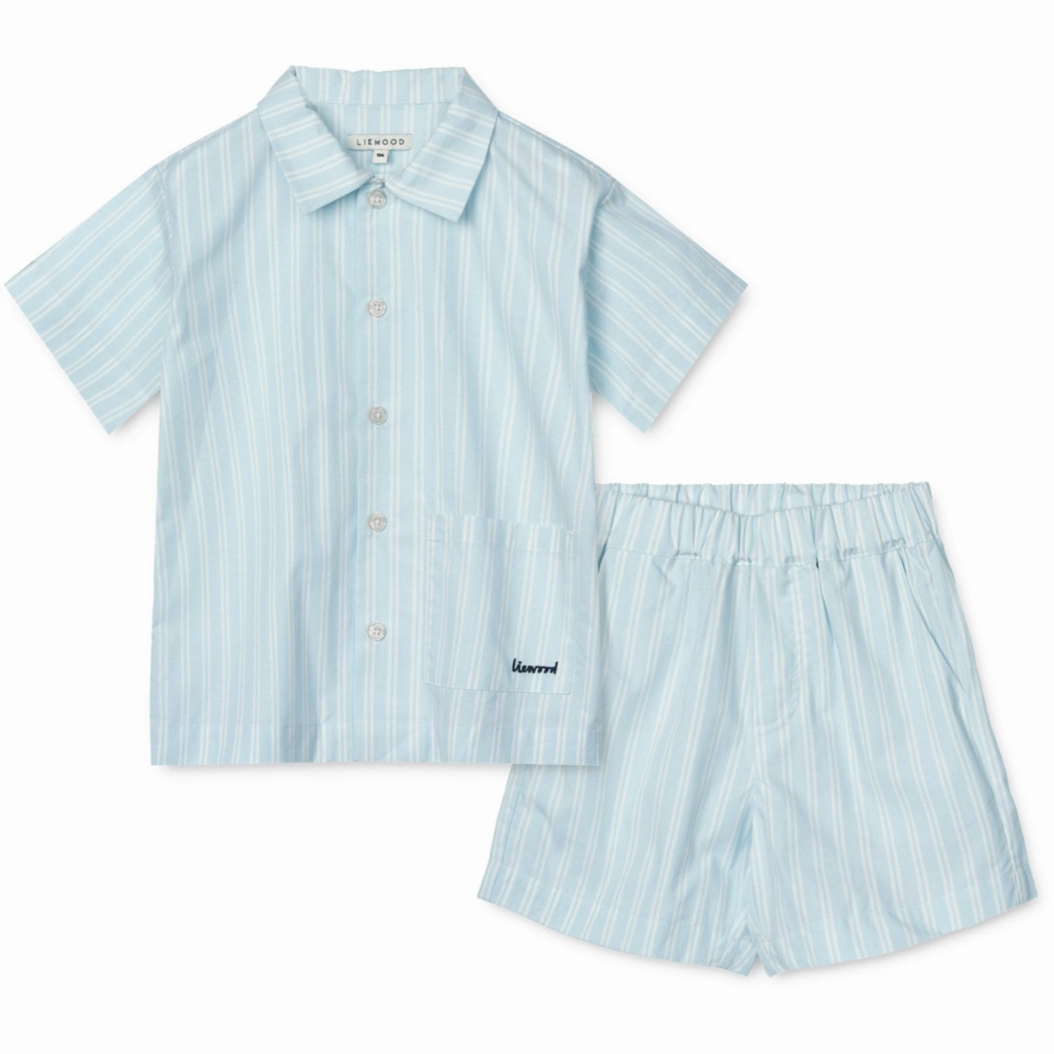 LIEWOOD Y/D Stripe Pure Sky / Creme De La Creme Leona Stripe Set Effortless Wear Stretchable Armholes
