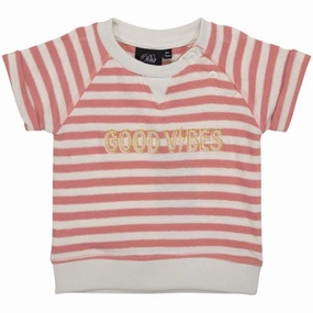 Airflow Ventilation System Sofie Schnoor Pink Off White Stripe T-shirt