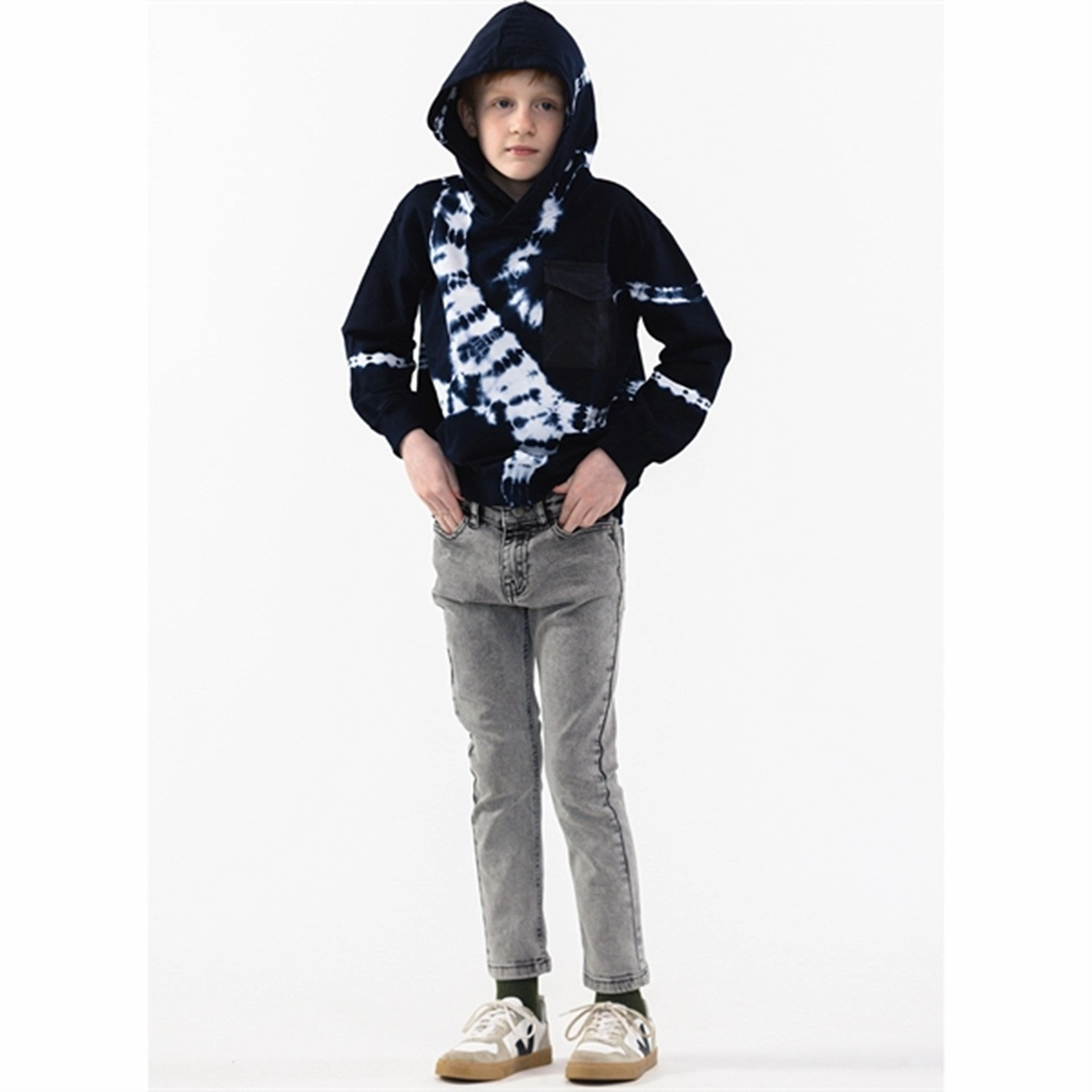 Anti Pilling Treatment THE NEW Navy Blazer Flour Hoodie