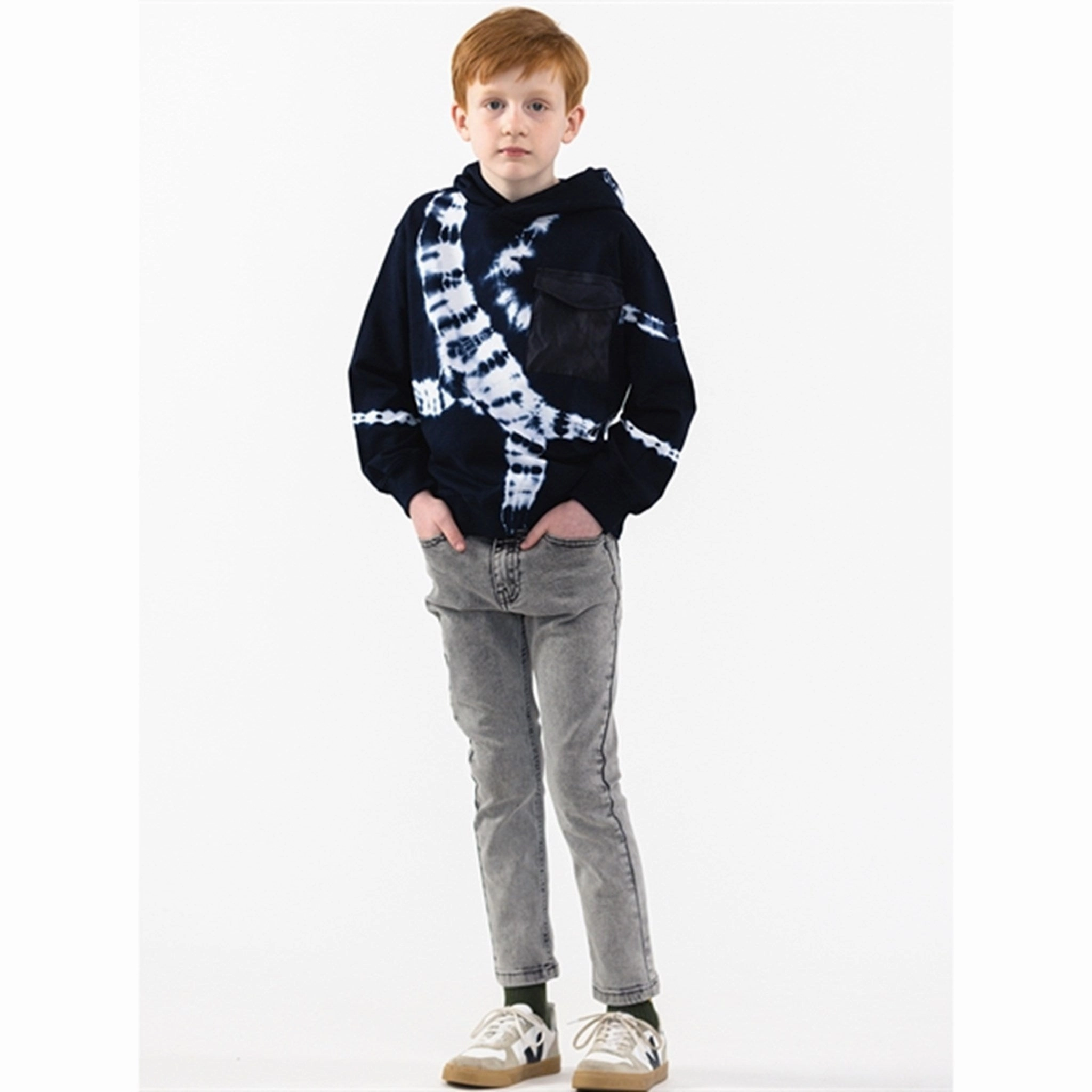 THE NEW Navy Blazer Flour Hoodie Belt loops