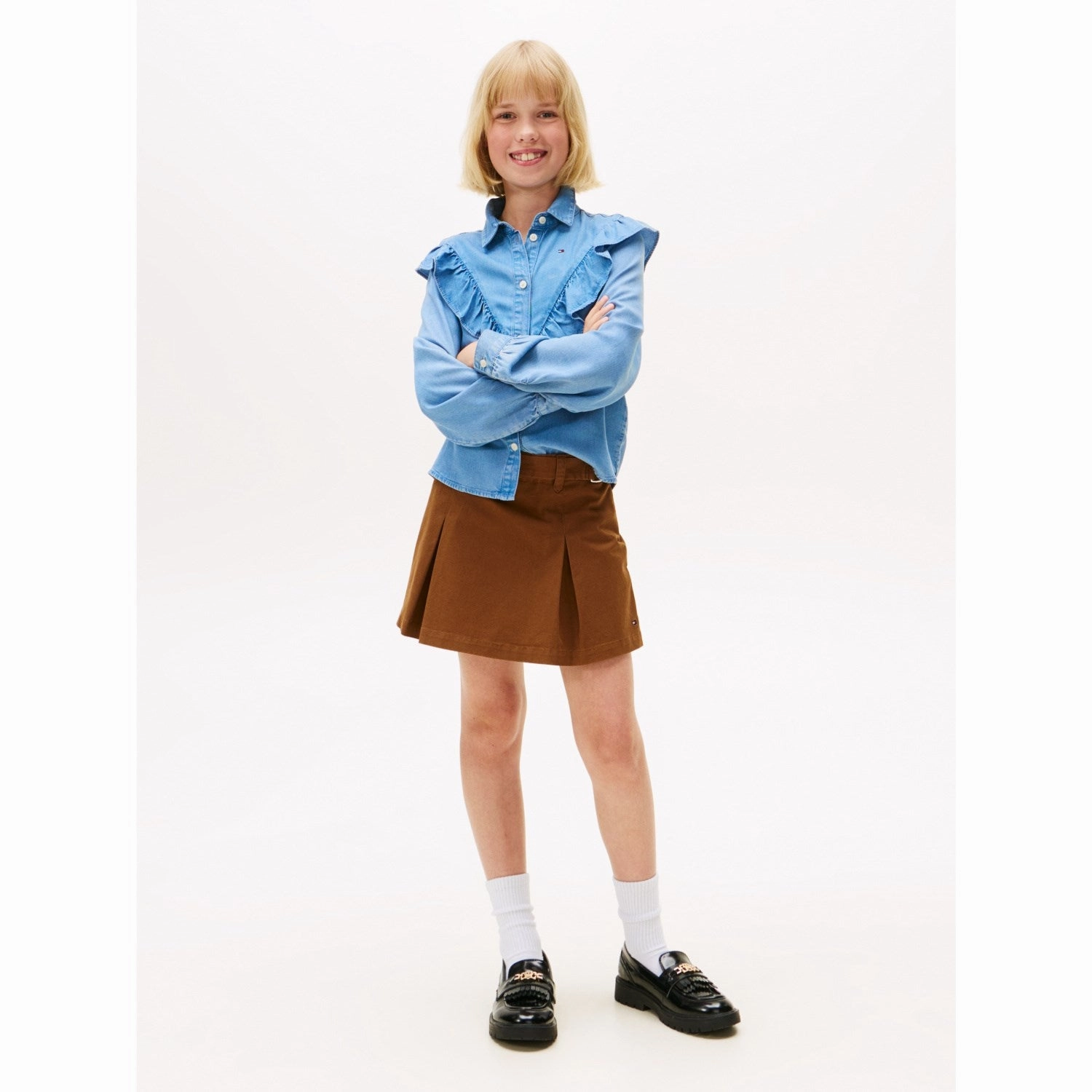 Tommy Hilfiger Denim Ruffle Blouse L/S Elegant Finish