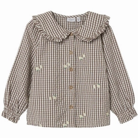 Layered Sleeve Cuffs Name it Deep Taupe Derilla Blouse