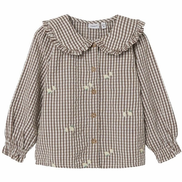 Layered Sleeve Cuffs Name it Deep Taupe Derilla Blouse