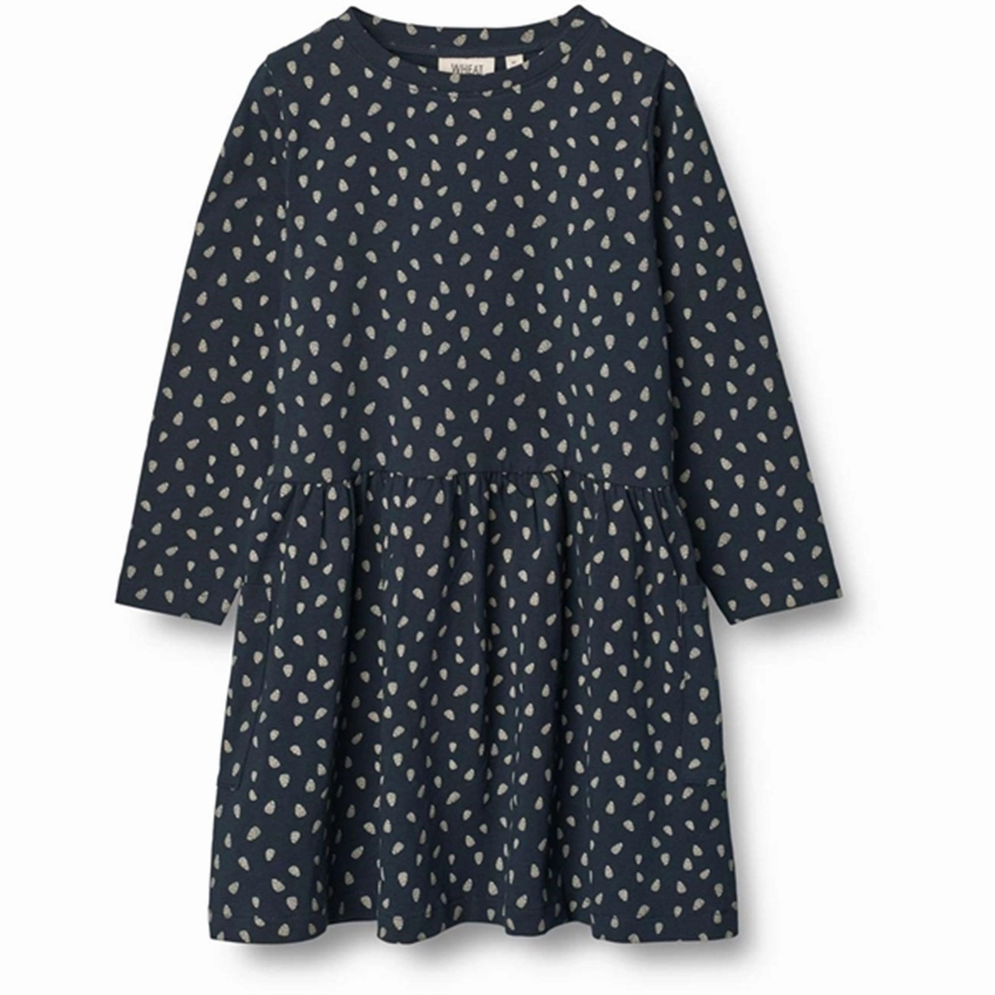 Wheat Navy Spruceone Bessie Jersey Dress Raw-Hem Stud-Detail