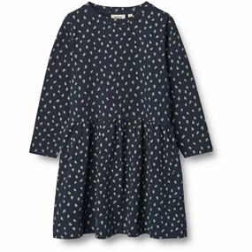 Wheat Navy Spruceone Bessie Jersey Dress Raw-Hem Stud-Detail