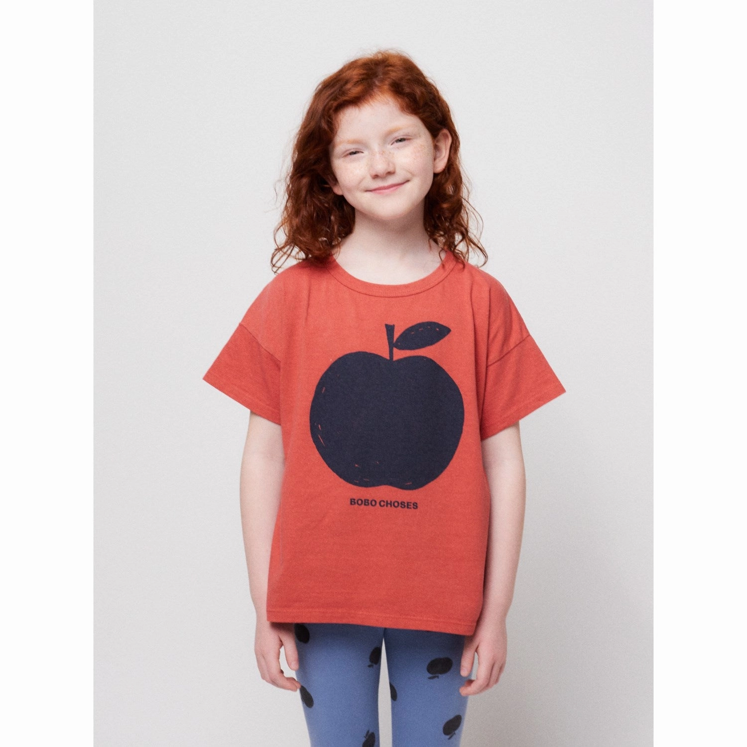 Bobo Choses Red Poma Red T-Shirt Zip Up