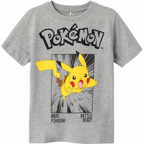 Name it Grey Melange Noisi Pokemon T-Shirt Noos Award-winning Yoga flexibility