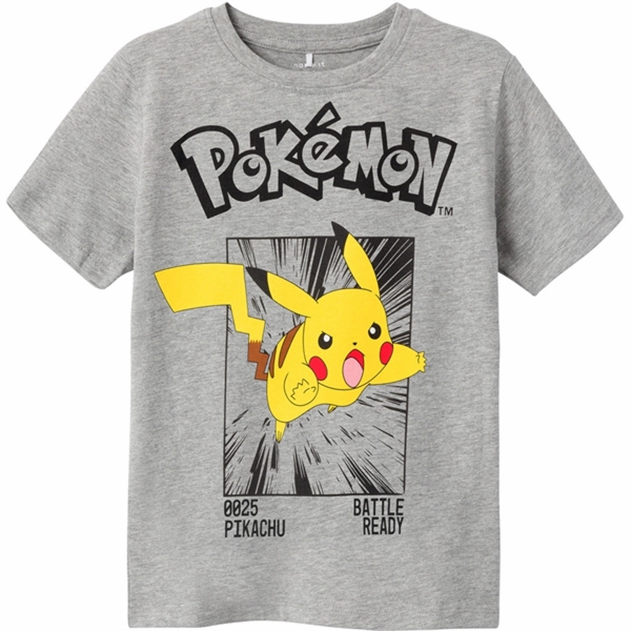 SoftTouchFinish Name it Grey Melange Noisi Pokemon T-Shirt Noos